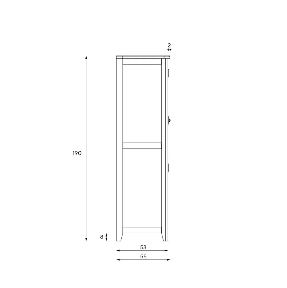 Chester Dove Grey Narrow Larder Quality Furniture Clearance Ltd