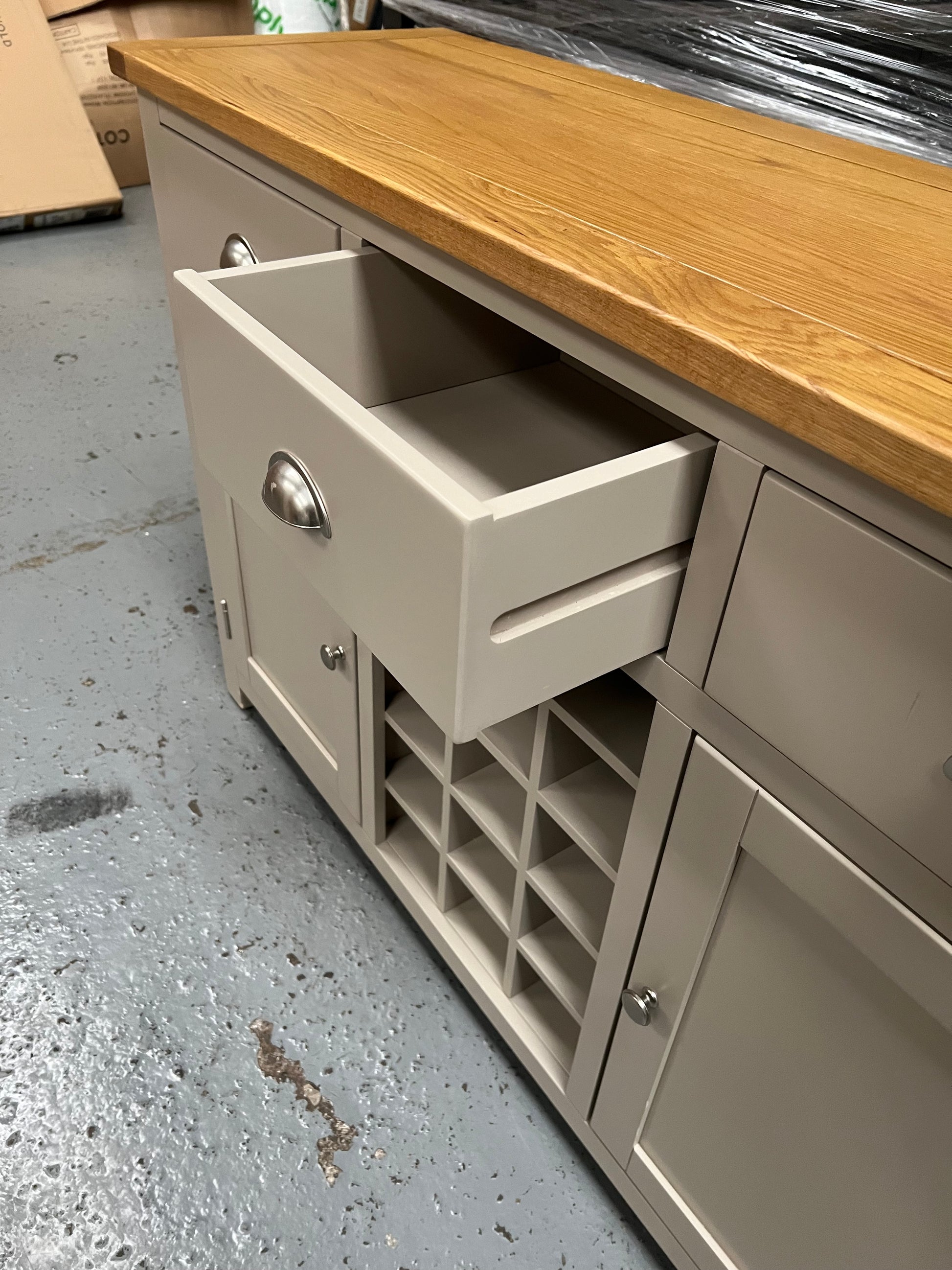 LUNDY STONE
Sideboard with Wine Rack Quality Furniture Clearance Ltd