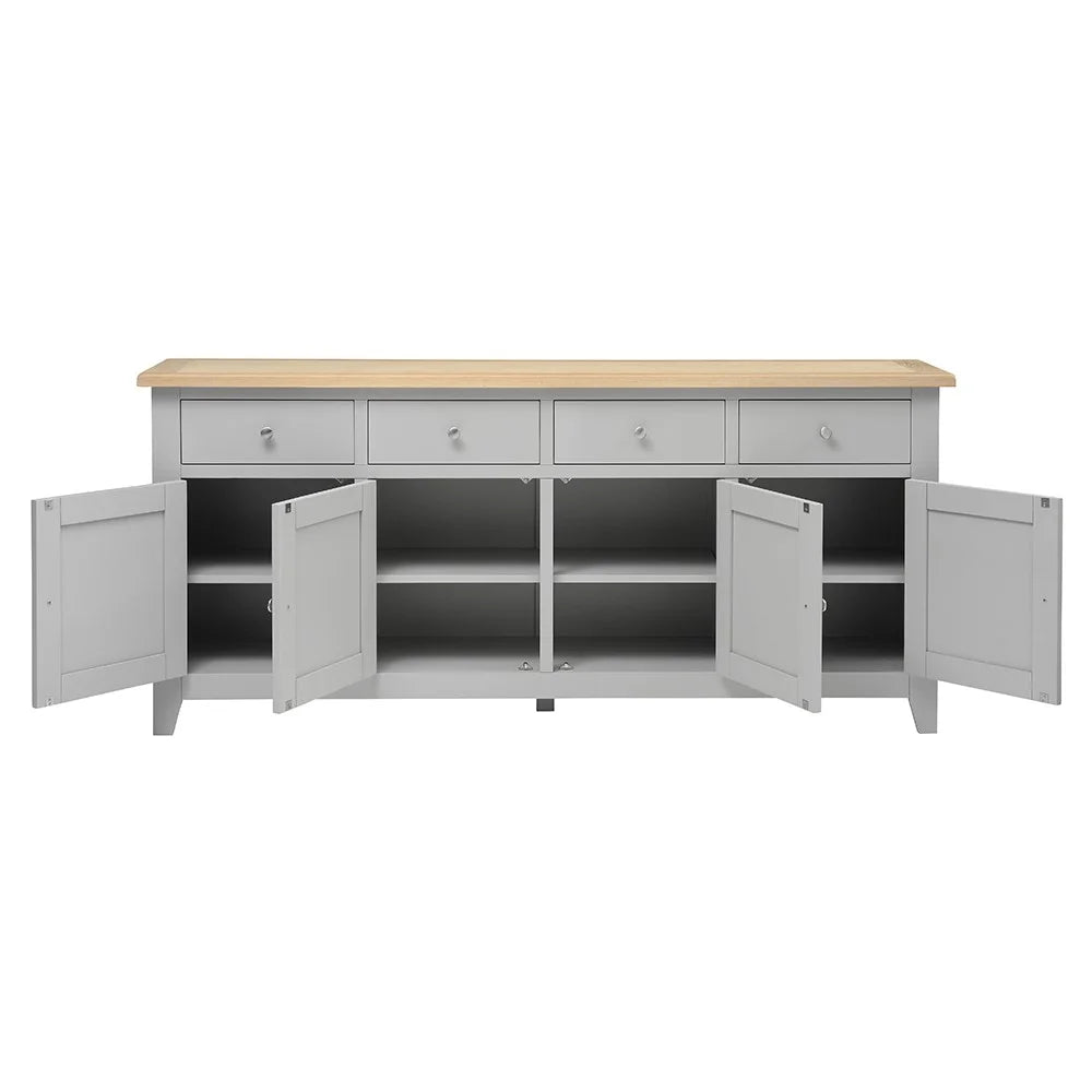 Chester Dove Grey Extra Large Sideboard Quality Furniture Clearance Ltd