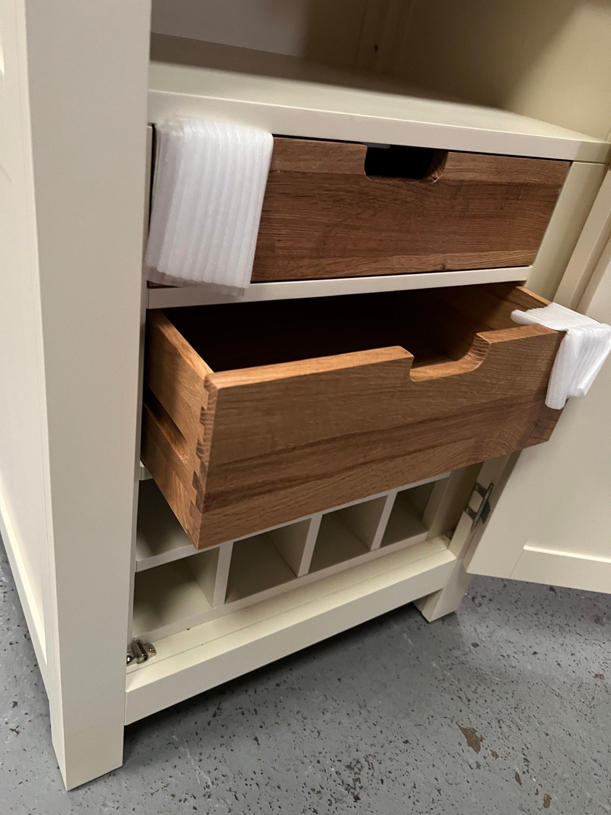 Sussex cotswold cream narrow larder Quality Furniture Clearance Ltd