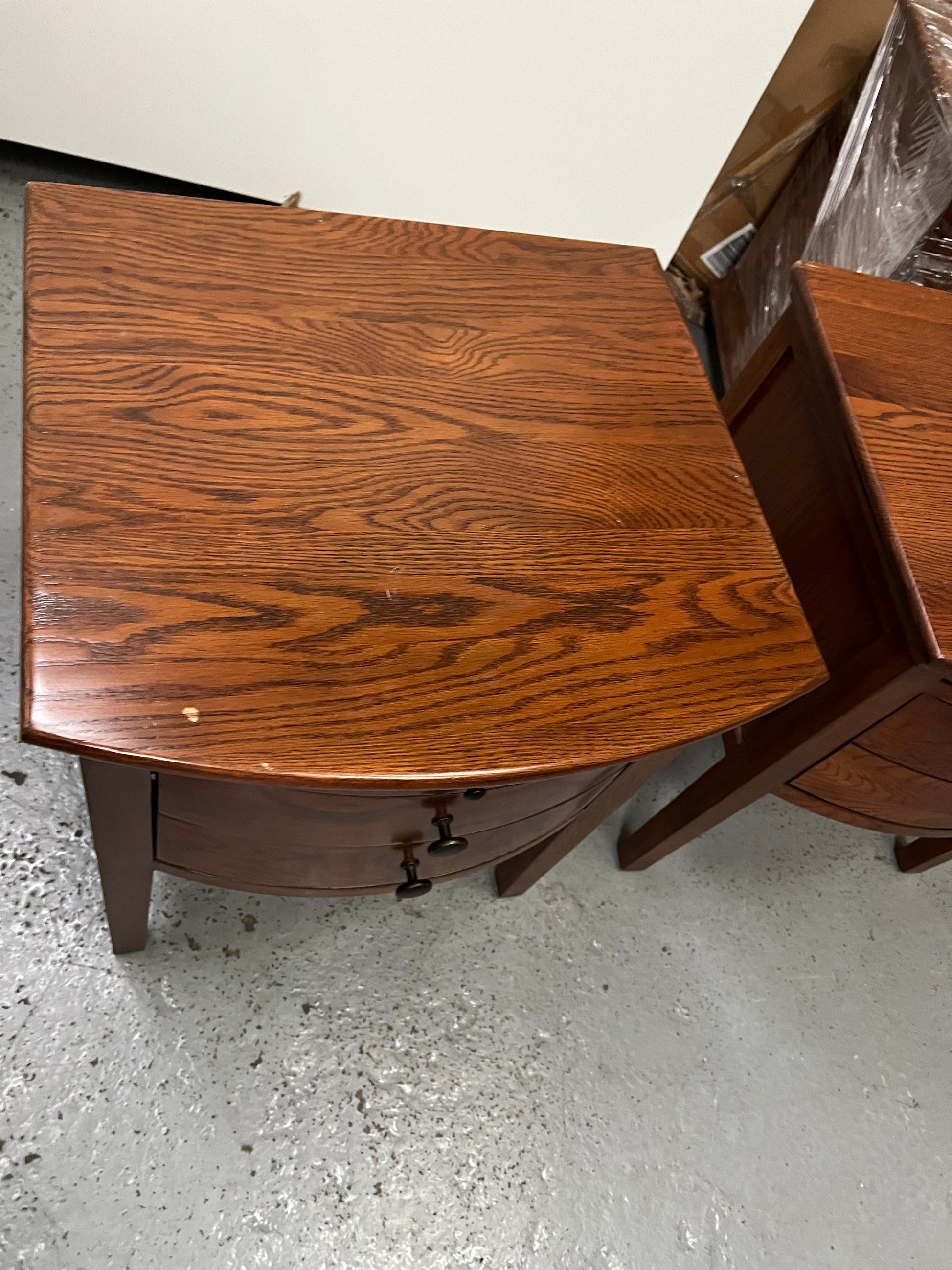 Set of two WINCHCOMBE DARK OAK
2 Drawer Bedside Tables Quality Furniture Clearance Ltd