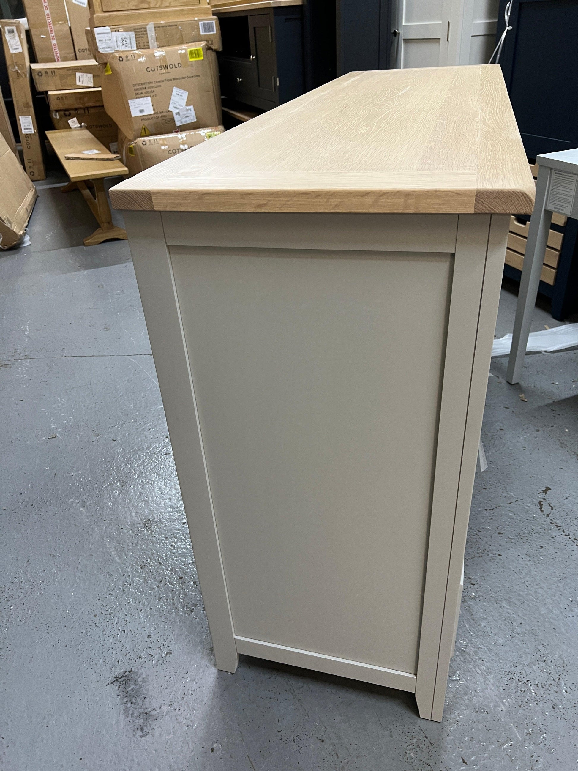 Chester Dove Grey 10 Drawer Chest Quality Furniture Clearance Ltd