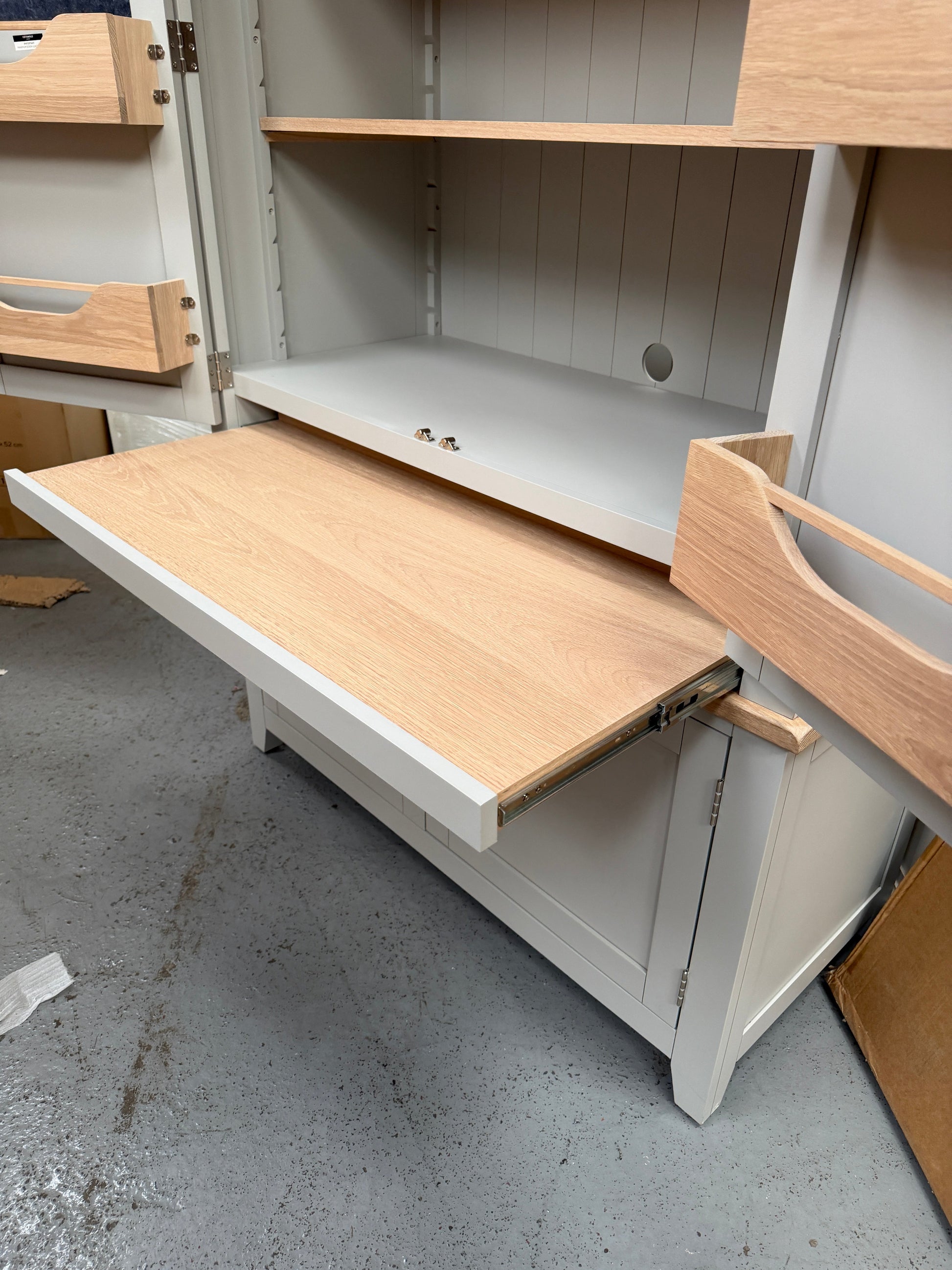 CHESTER DOVE GREY Hideaway Home Office Quality Furniture Clearance Ltd