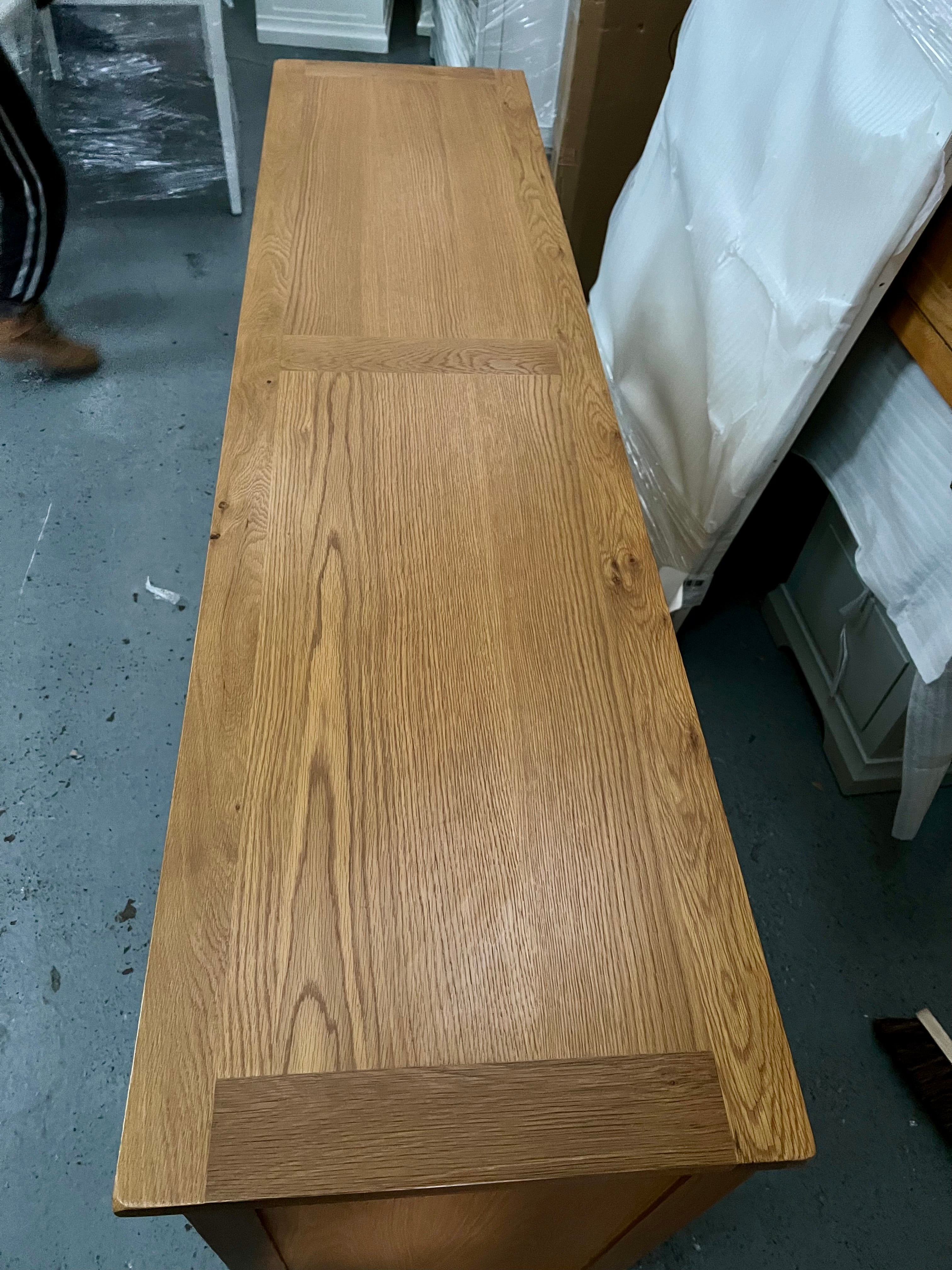Oakland Rustic Oak New Grand Sideboard Quality Furniture Clearance Ltd