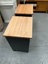 Load image into Gallery viewer, set of 2 GLOUCESTER Charcoal 3 drawer bedside chest Quality Furniture Clearance Ltd
