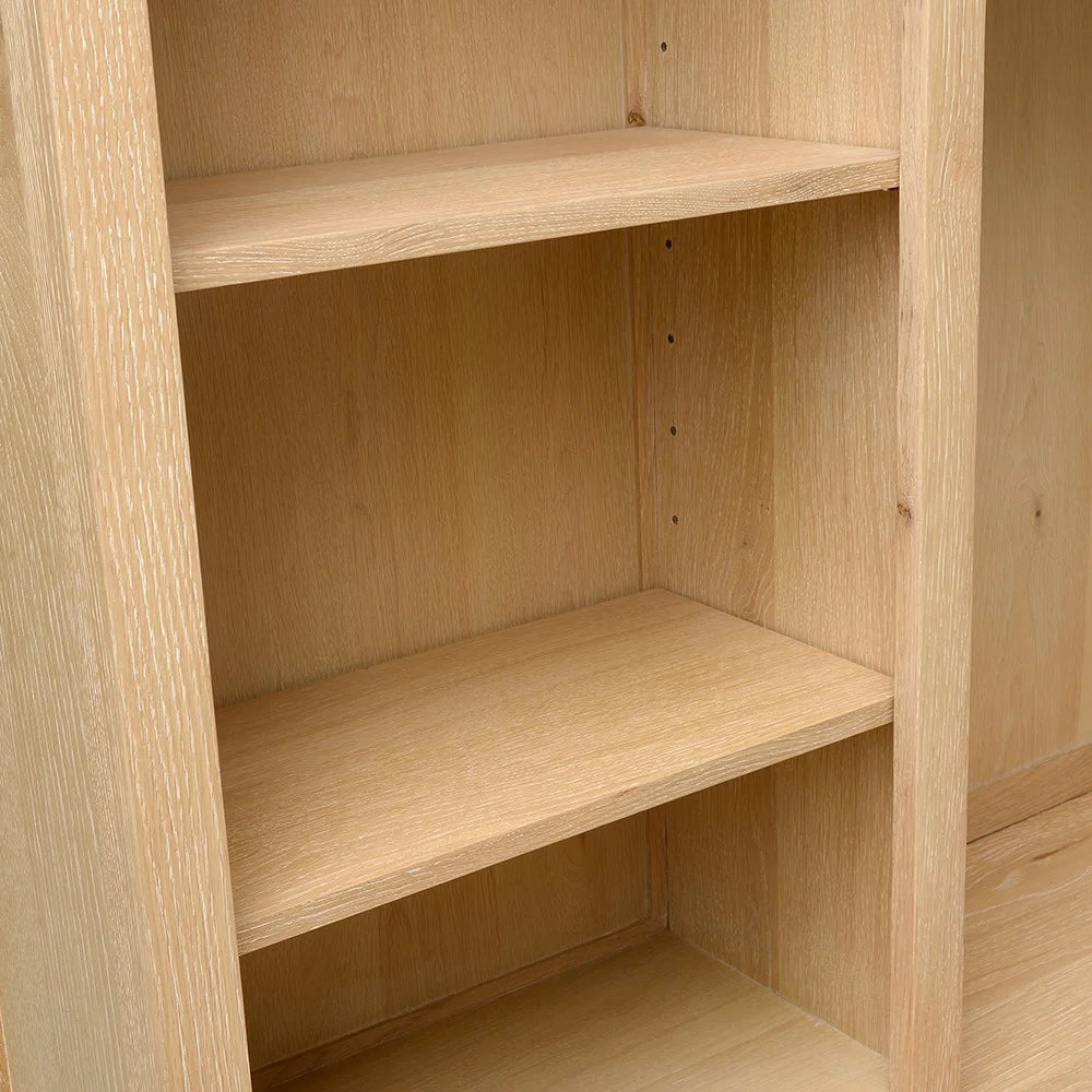 Inglesham Whitewash Oak TV and Media Storage Unit Quality Furniture Clearance Ltd