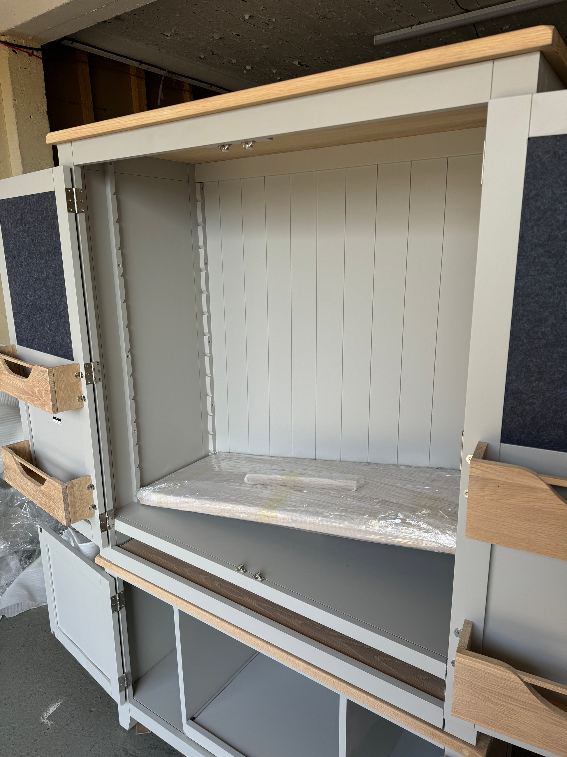 CHESTER DOVE GREY Hideaway Home Office Quality Furniture Clearance Ltd