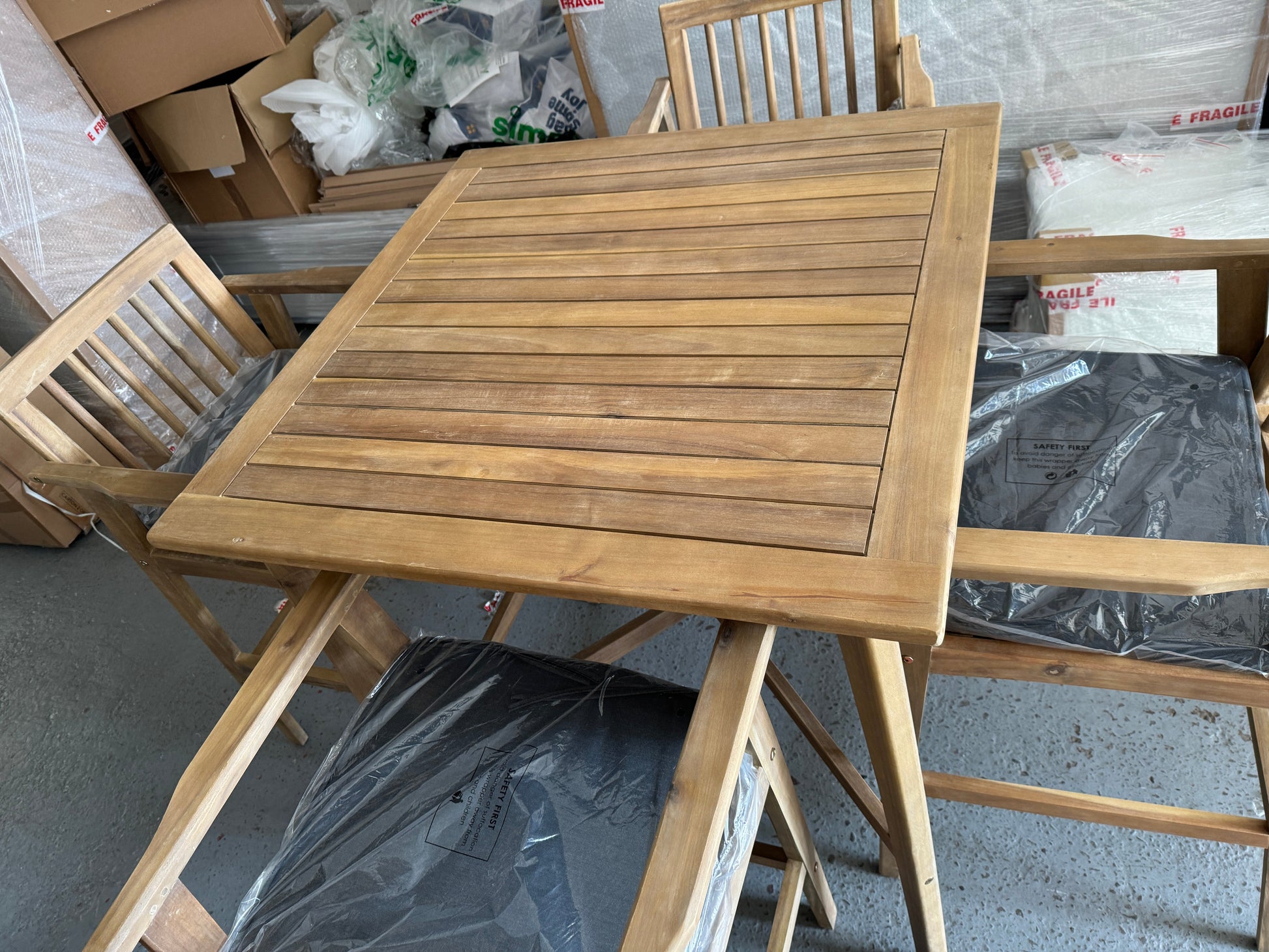 Stroud - 5 pes high bar set - Natural Finish Quality Furniture Clearance Ltd