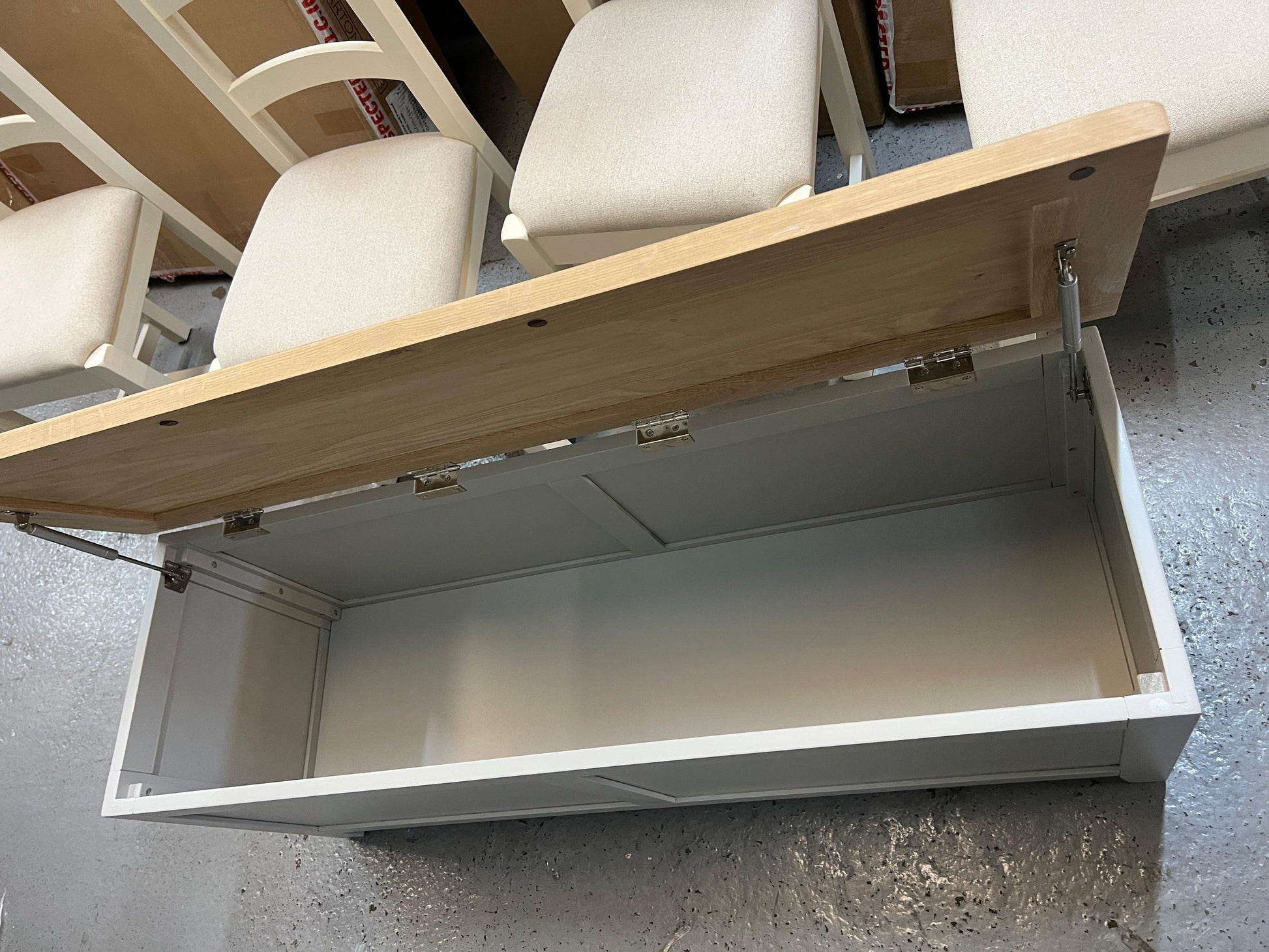 Grey Wide Blanket Box furniture delivered