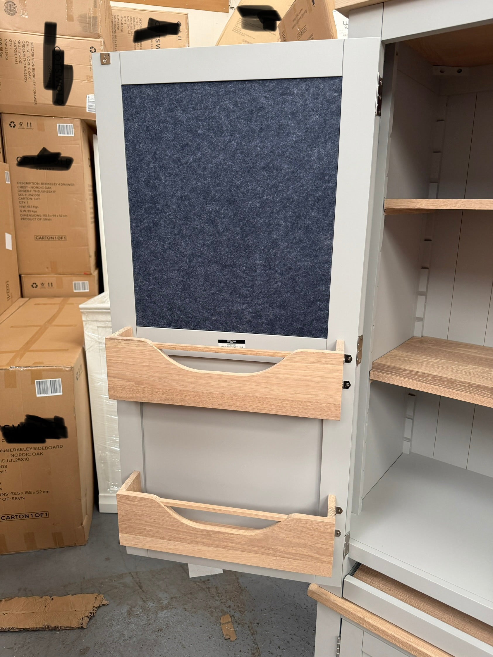 CHESTER DOVE GREY Hideaway Home Office Quality Furniture Clearance Ltd