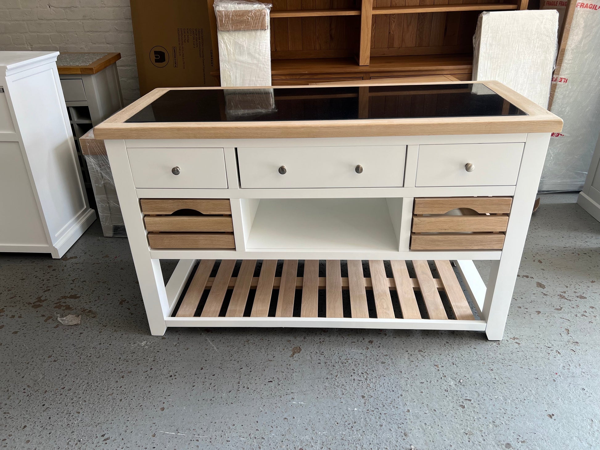 CHESTER PURE WHITE Kitchen Island furniture delivered