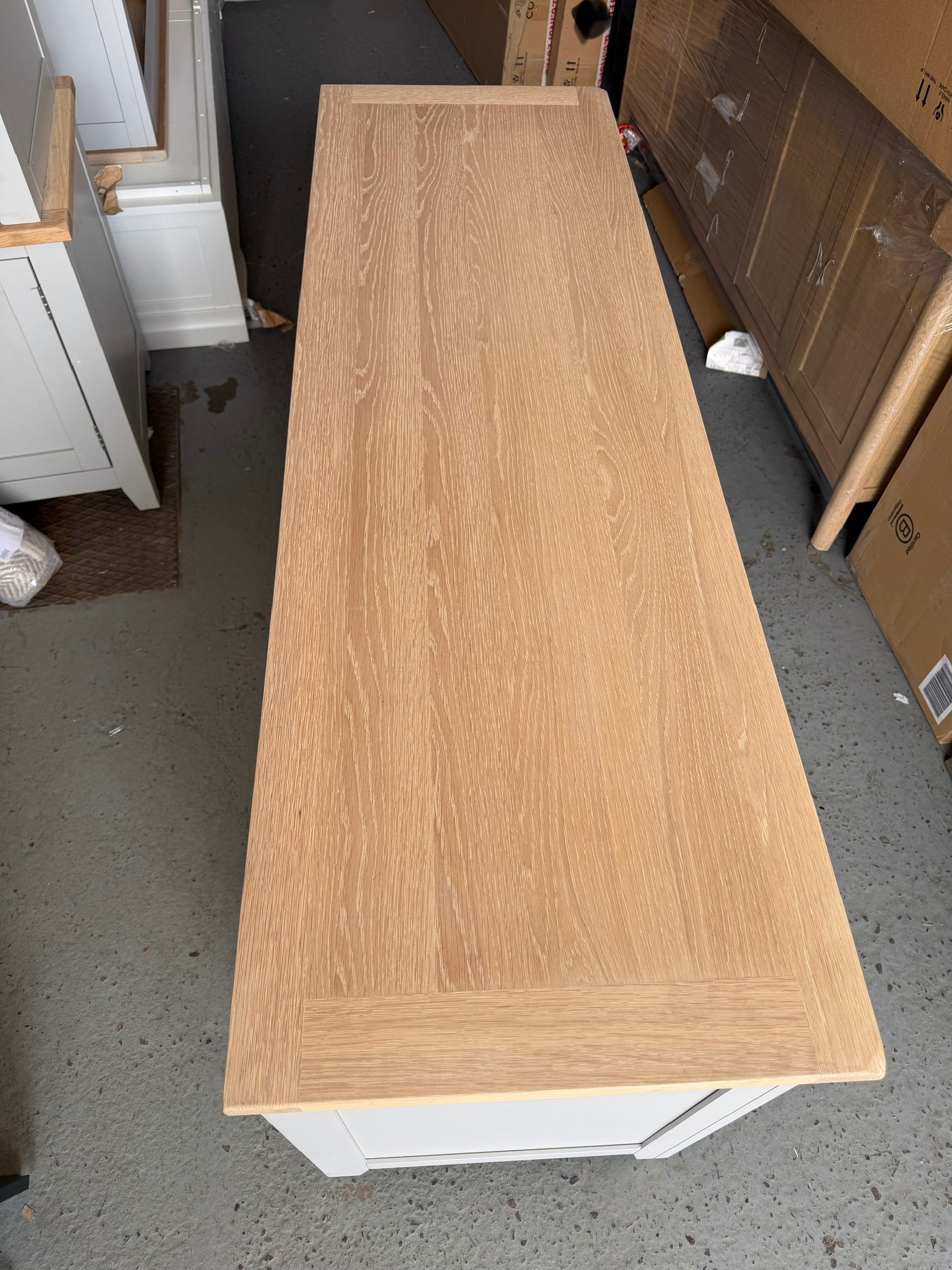 CHESTER DOVE GREY Double Pedestal Desk Quality Furniture Clearance Ltd