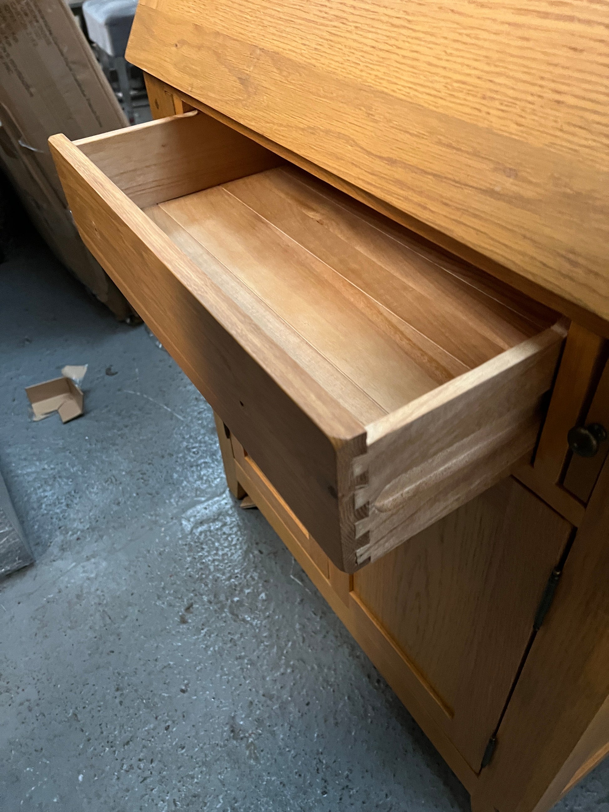 Oakland Rustic Oak Writing Bureau furniture delivered