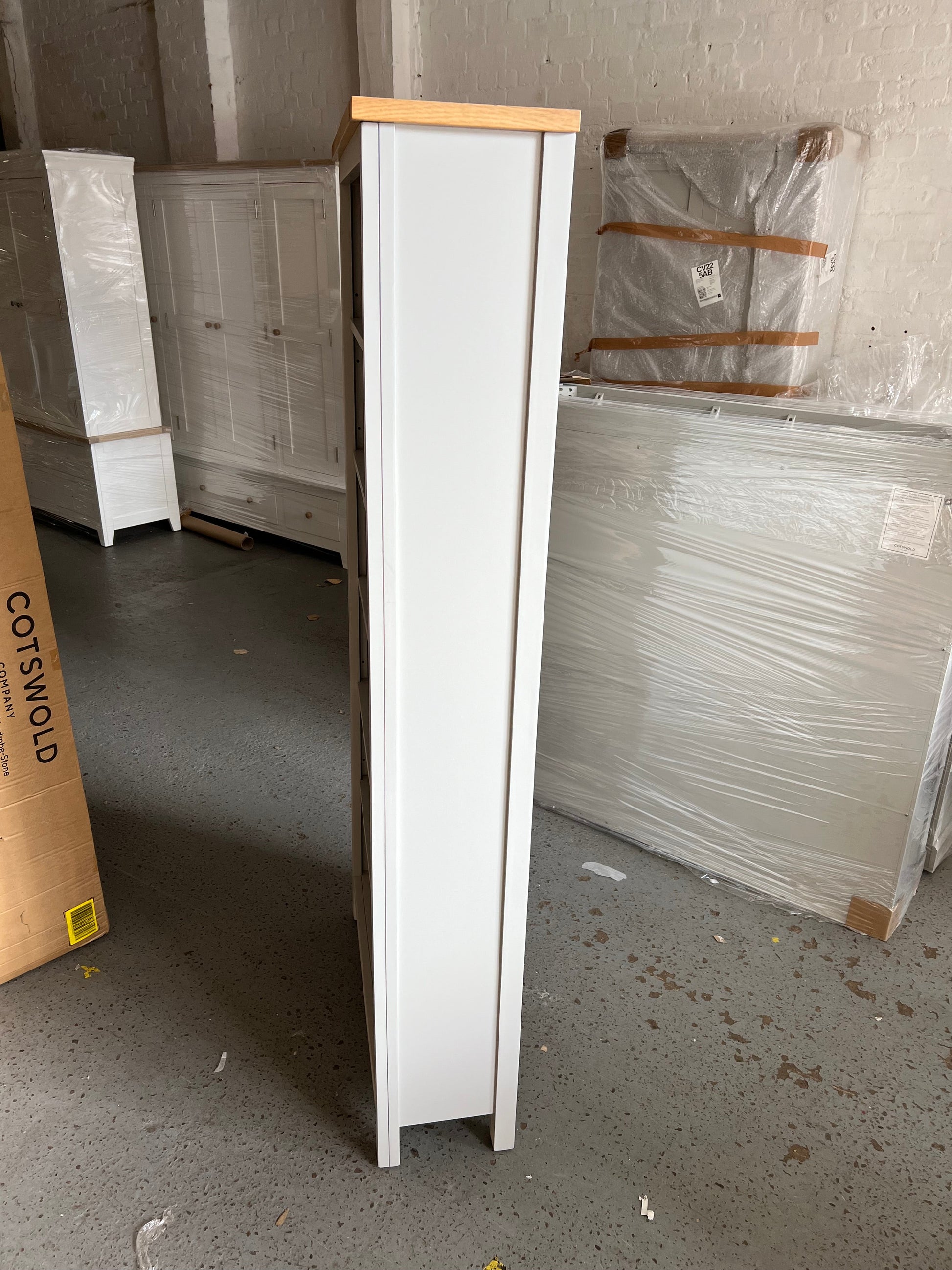 SIMPLY COTSWOLD PEBBLE GREY Large Bookcase Quality Furniture Clearance Ltd