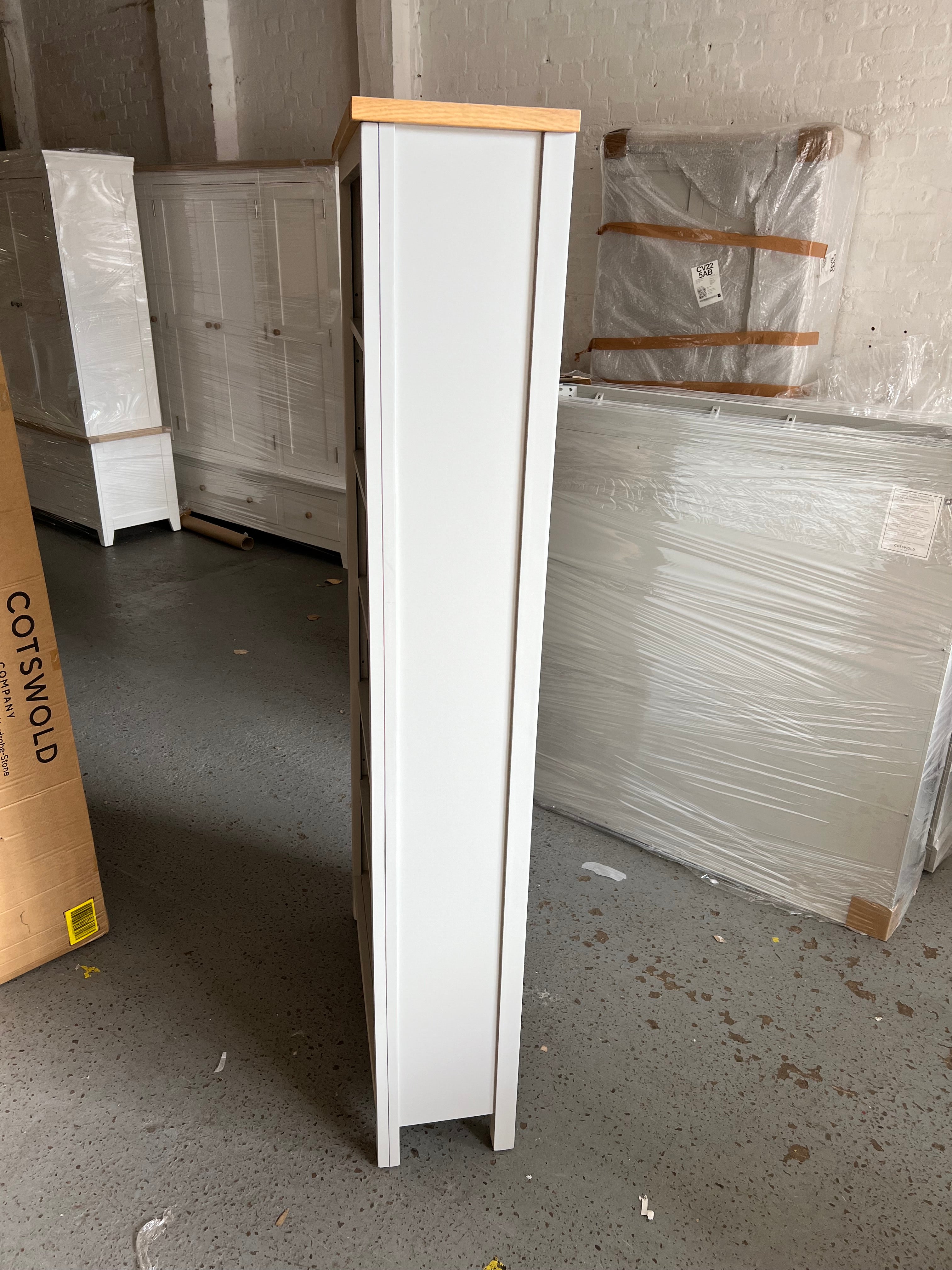 SIMPLY COTSWOLD PEBBLE GREY Large Bookcase Quality Furniture Clearance Ltd