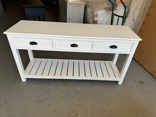 STOW WARM WHITE Extra Large Console Table Quality Furniture Clearance Ltd