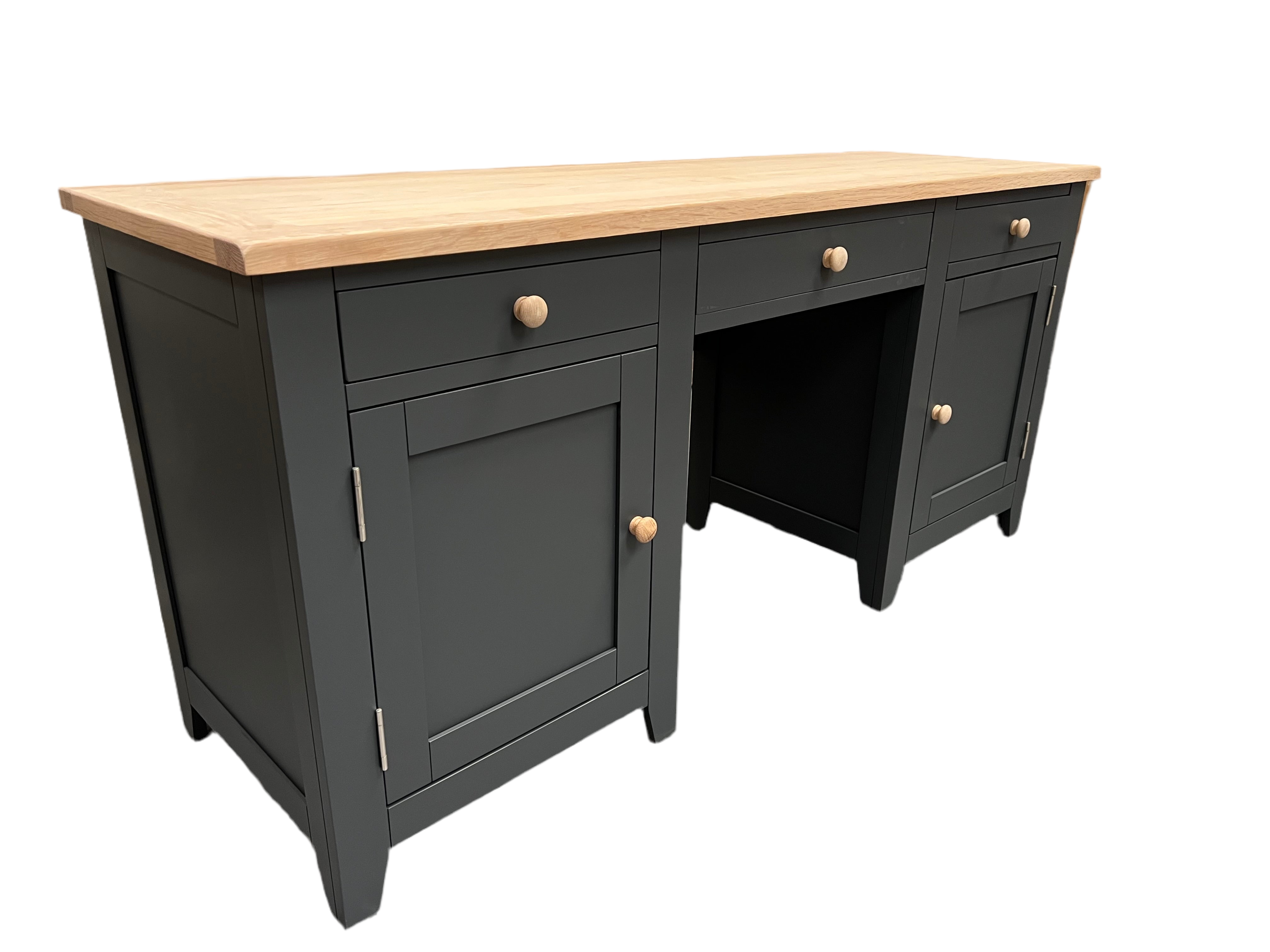 Chester Charcoal Double Pedestal Desk furniture delivered