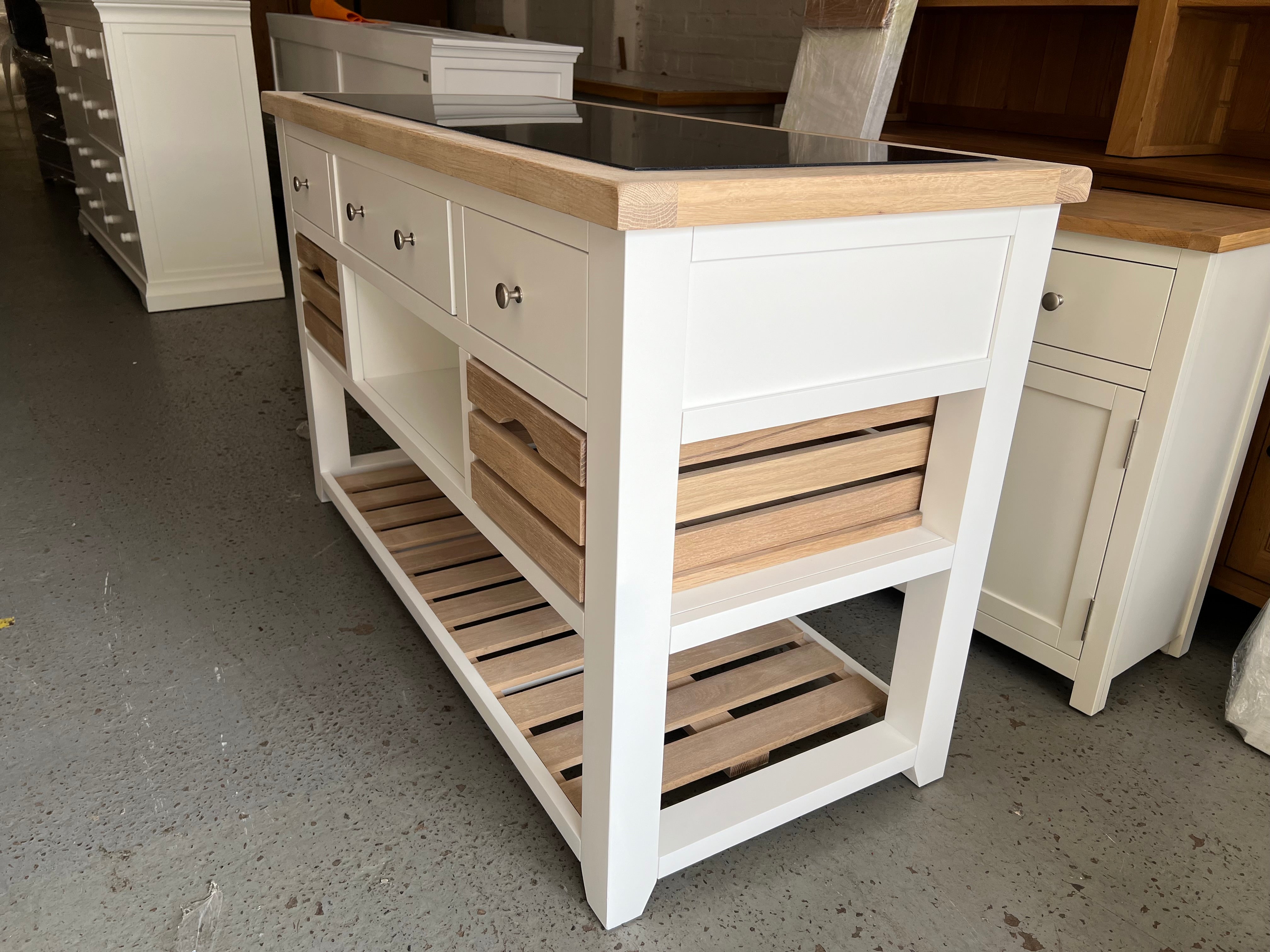 CHESTER PURE WHITE Kitchen Island furniture delivered