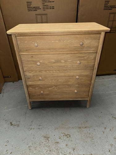 BERKELEY NORDIC OAK 4 Drawer Chest Quality Furniture Clearance Ltd