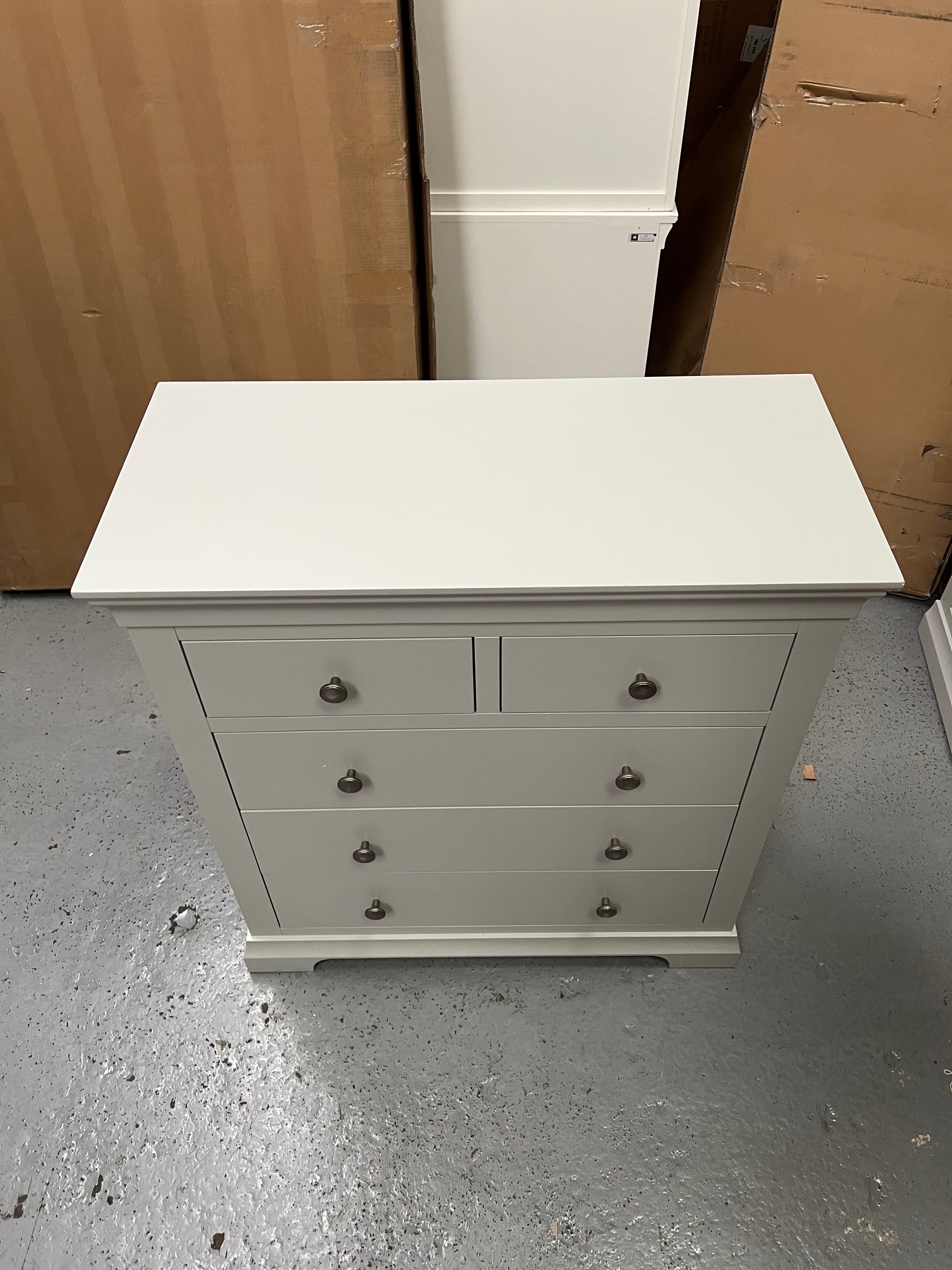 Chantilly Pebble Grey 2 Over 3 Chest furniture delivered