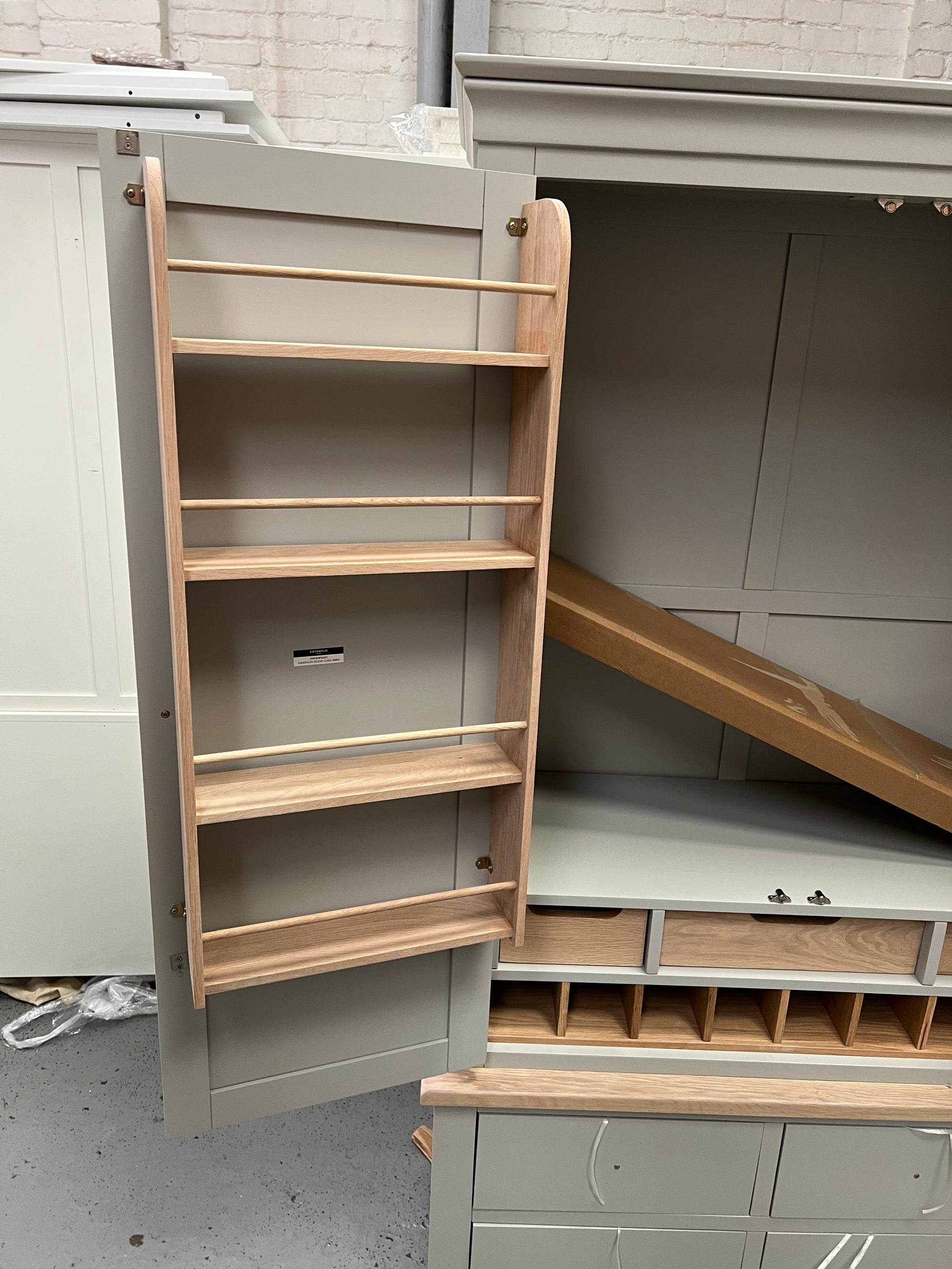 Chester Dove Grey Double Larder furniture delivered