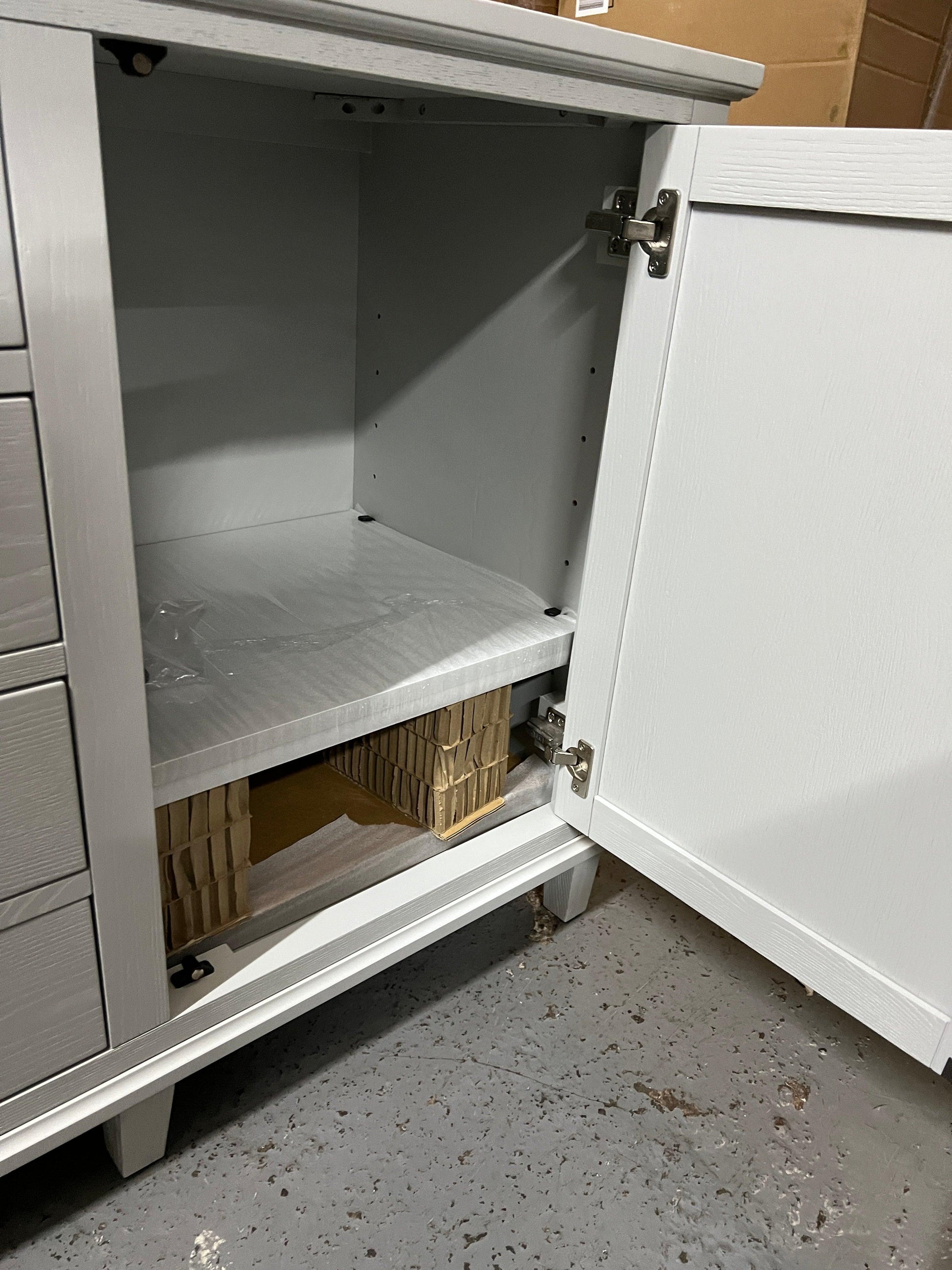 Charlbury Mineral Grey Large Sideboard With Drawers Quality Furniture Clearance Ltd