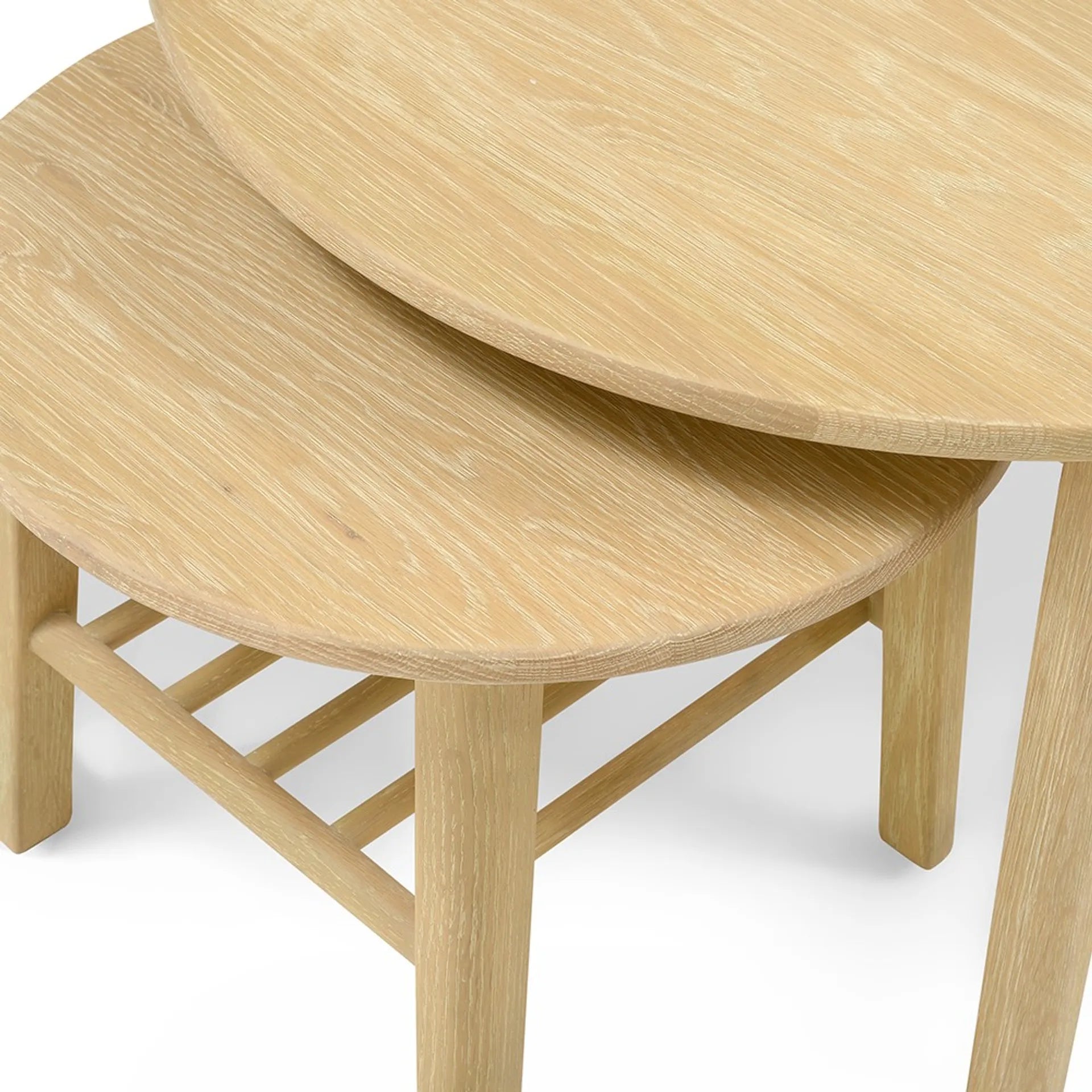 BERKELEY NORDIC OAK
Round Nesting Coffee Table Quality Furniture Clearance Ltd