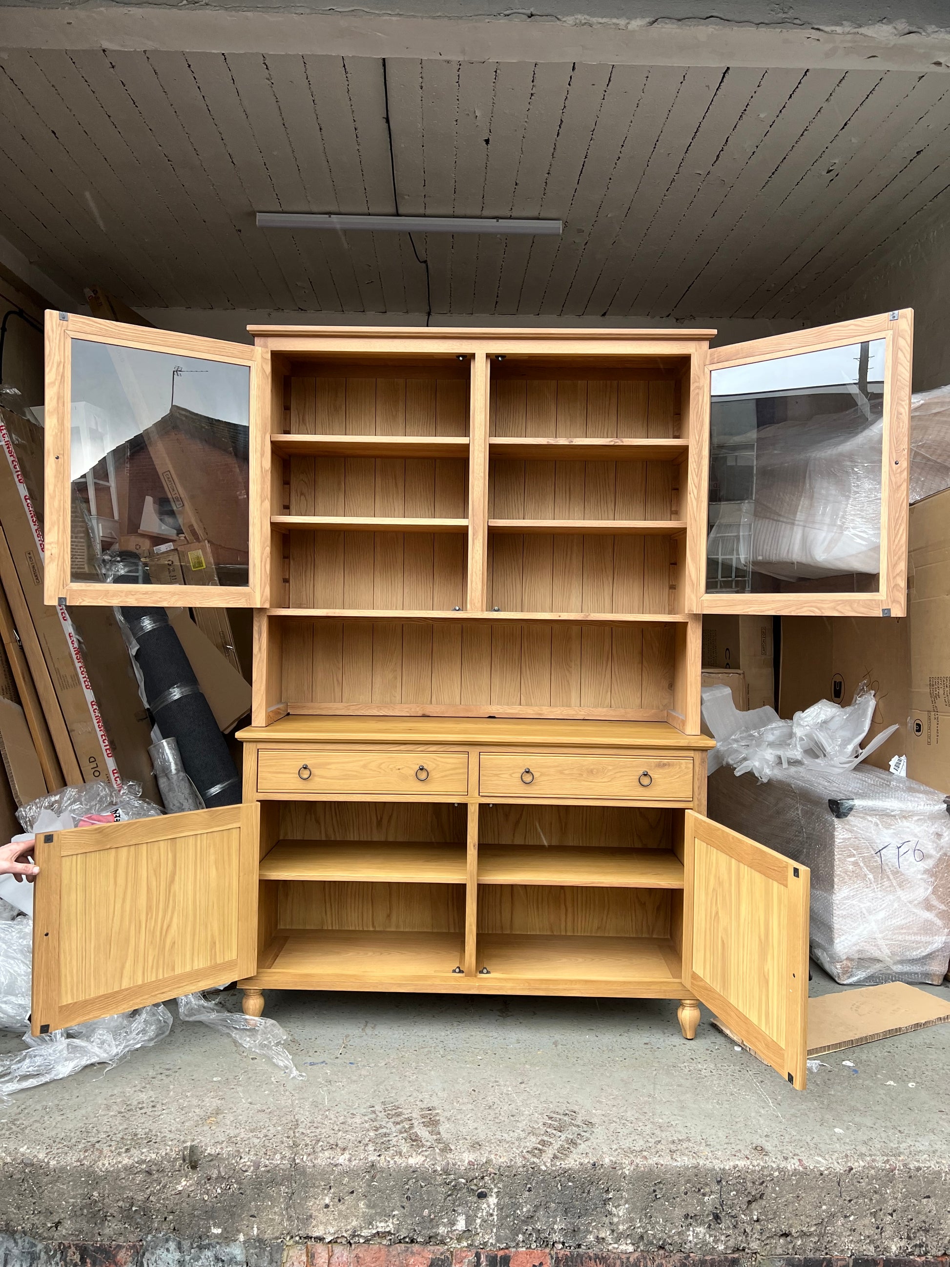 Elkstone Mellow Oak Large Dresser Quality Furniture Clearance Ltd