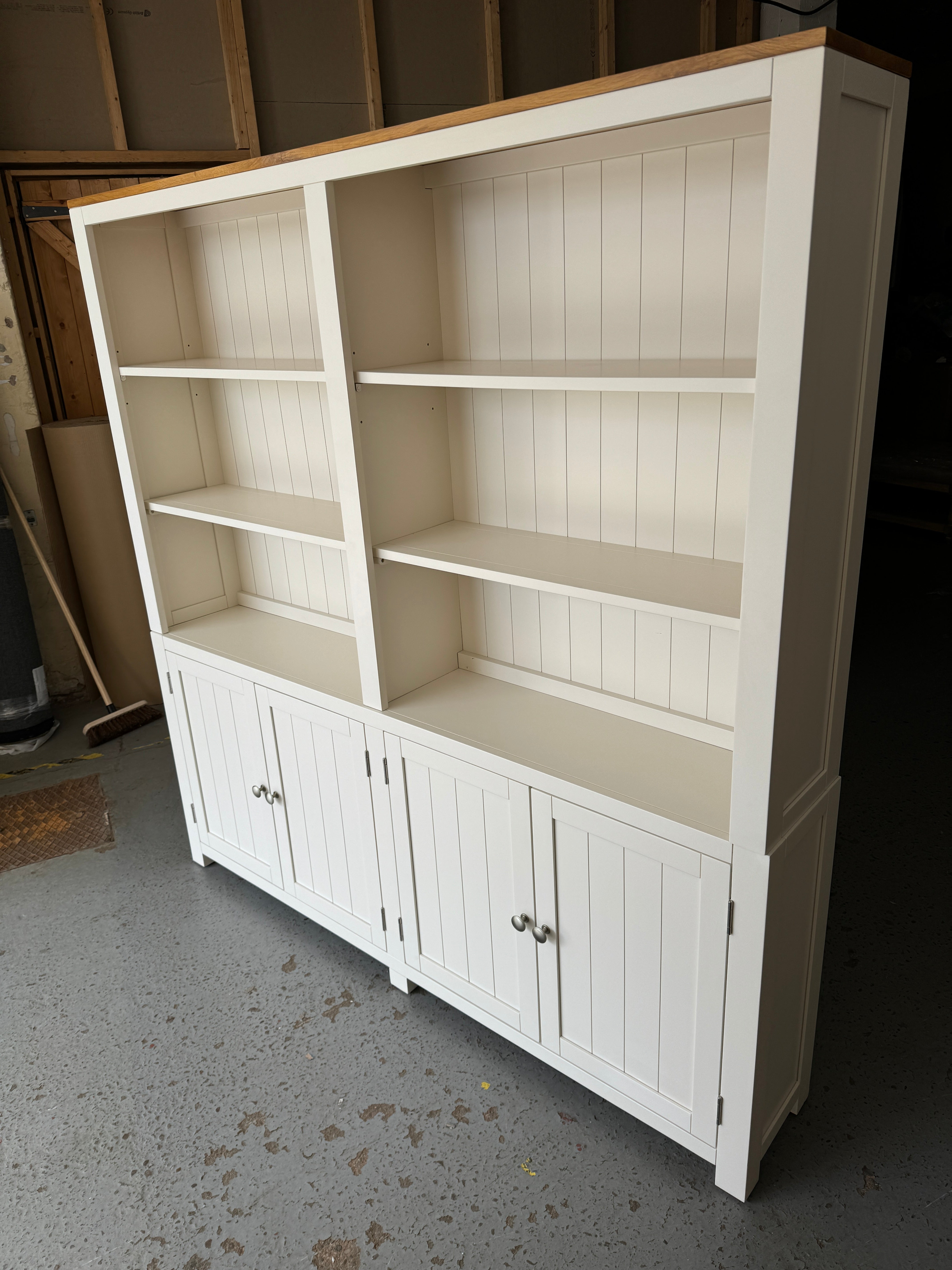 Chalford Warm White Library Cabinet Quality Furniture Clearance Ltd
