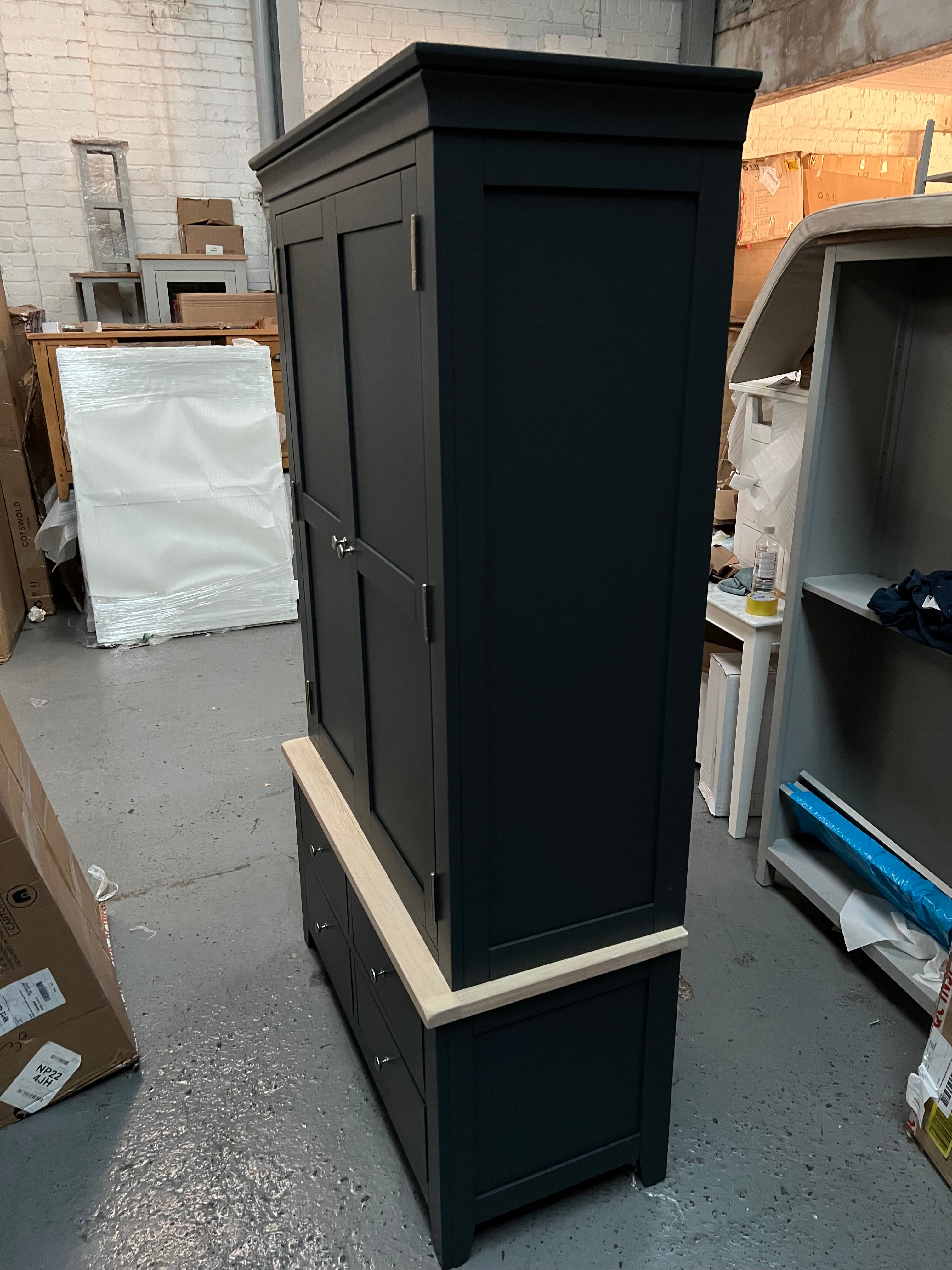 Chester Charcoal double Larder furniture delivered