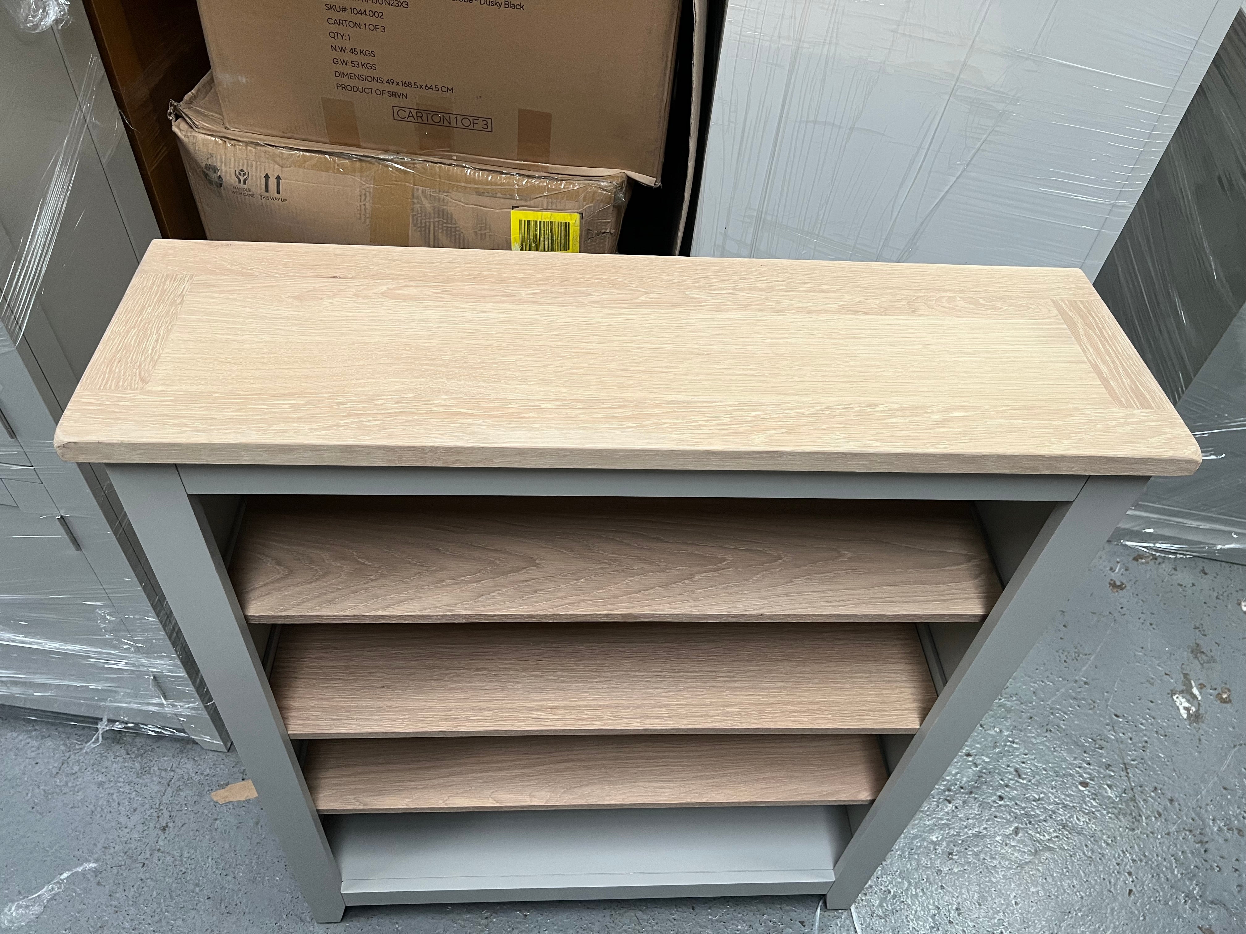 Chester Dove Grey Medium Bookcase furniture delivered