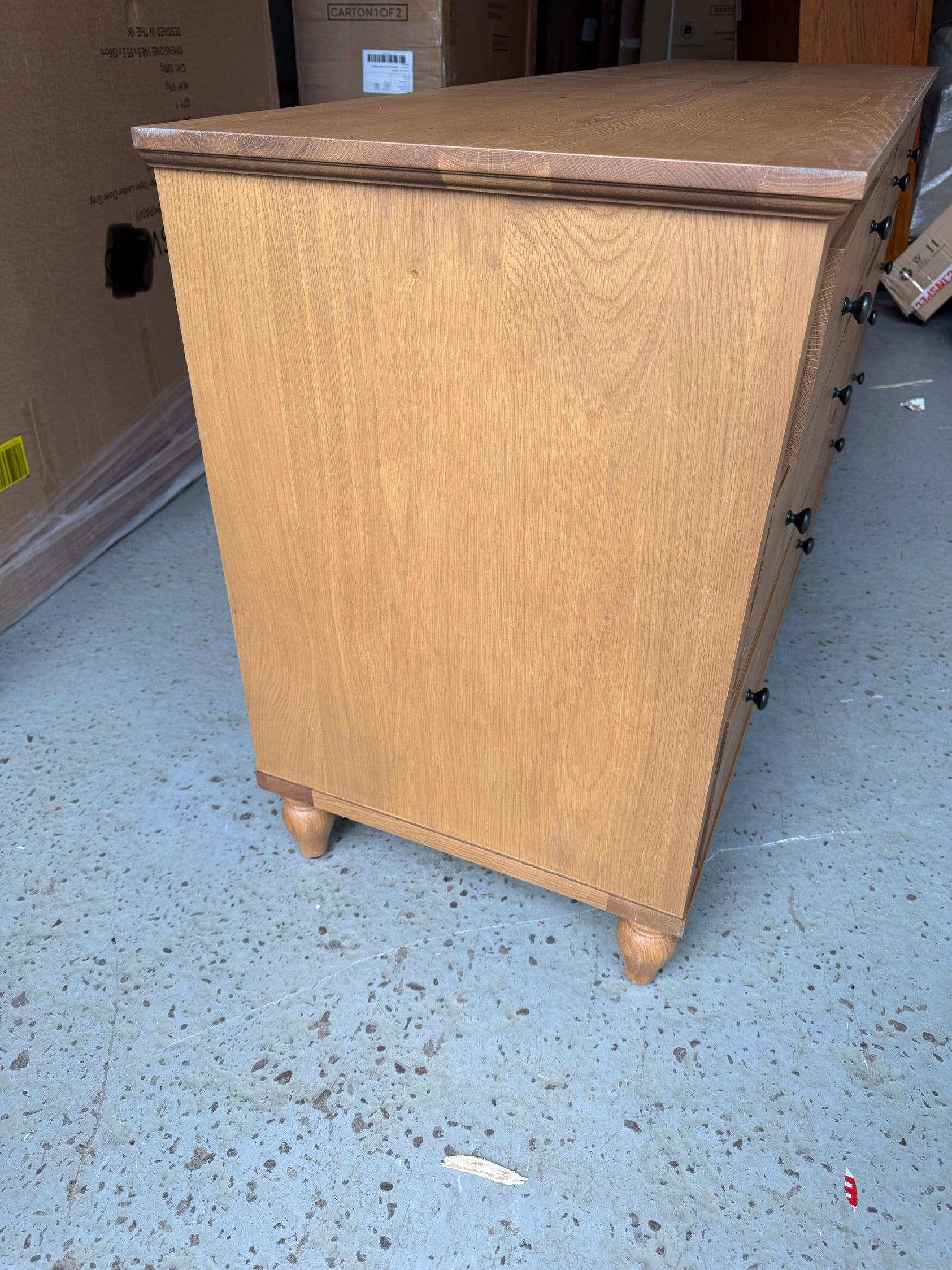 ELKSTONE MELLOW OAK 8 Drawer Wide Chest Quality Furniture Clearance Ltd