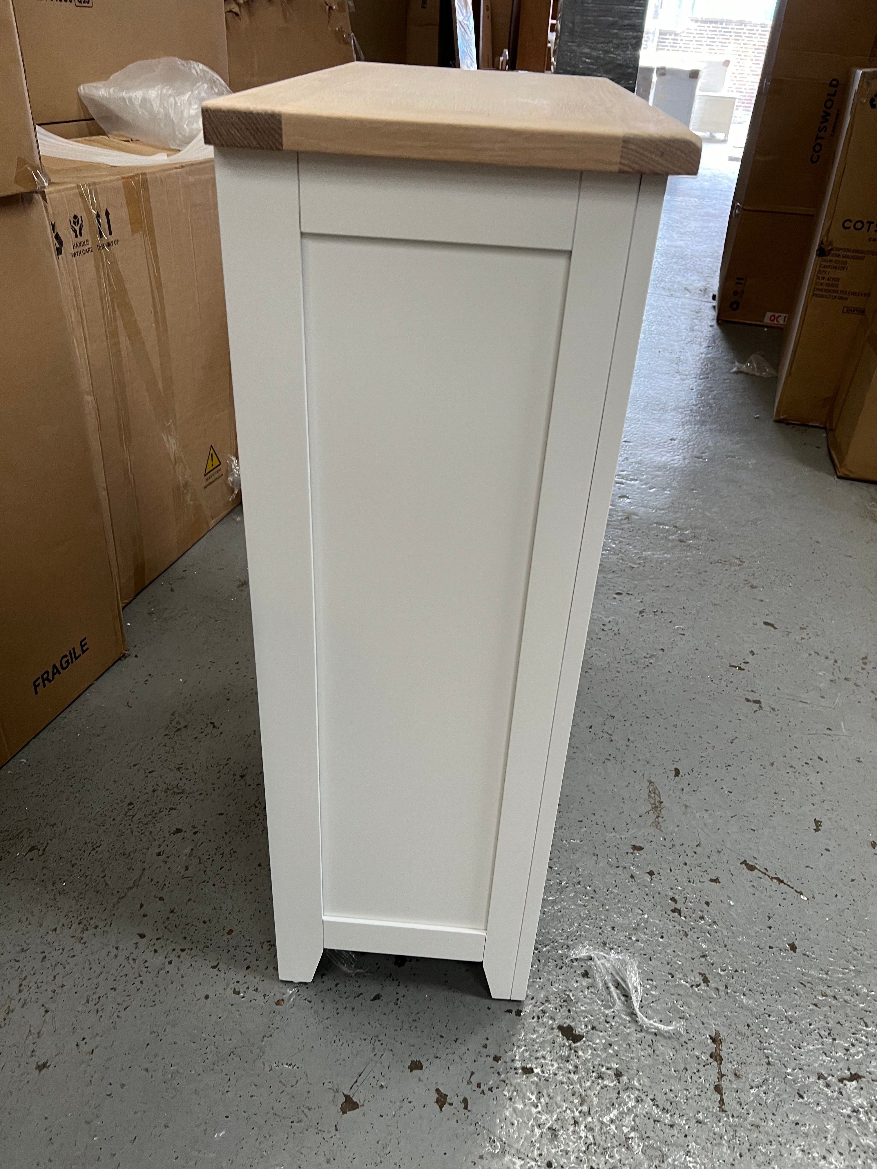 CHESTER PURE WHITE Large Shoe Cupboard Quality Furniture Clearance Ltd