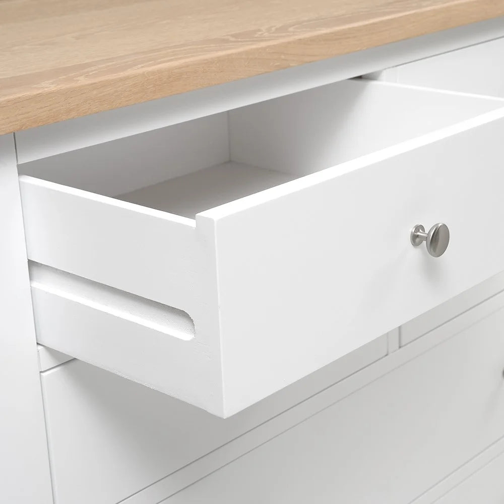 Chester Pure White 7 Drawer Chest Quality Furniture Clearance Ltd