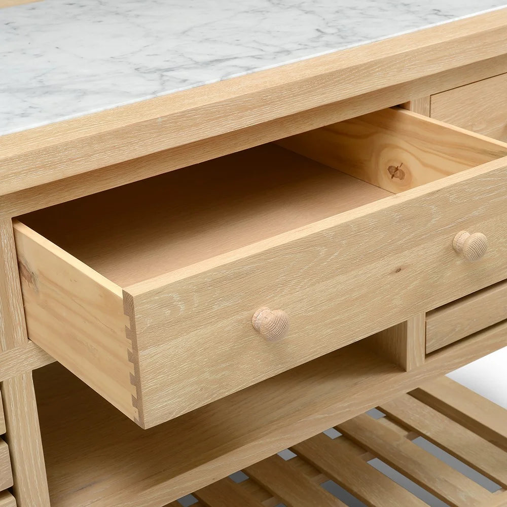 INGLESHAM WHITEWASH OAK
Kitchen Island Quality Furniture Clearance Ltd