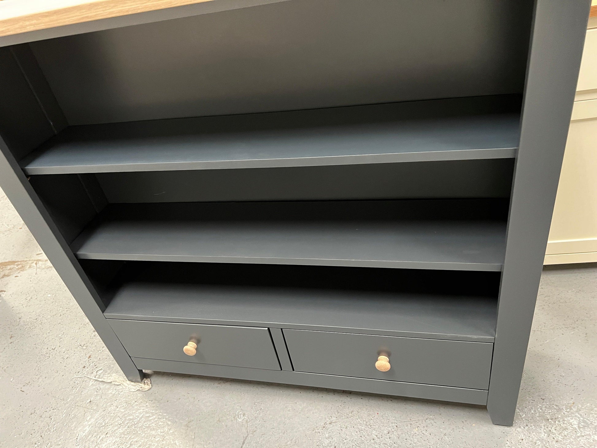 Chester Charcoal Low and Wide Bookcase furniture delivered 