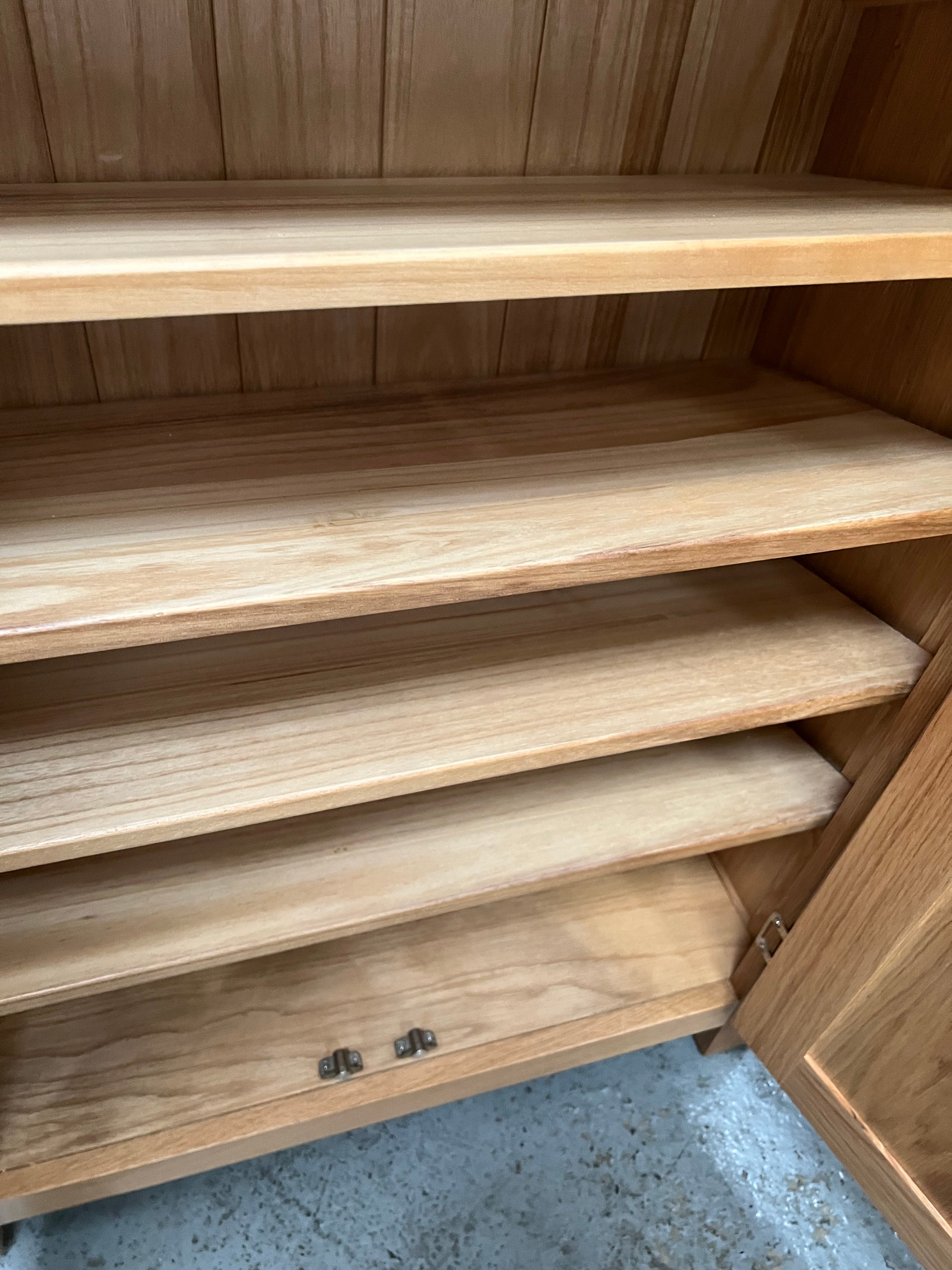 Oakland rustic oak large shoe cupboard Quality Furniture Clearance Ltd