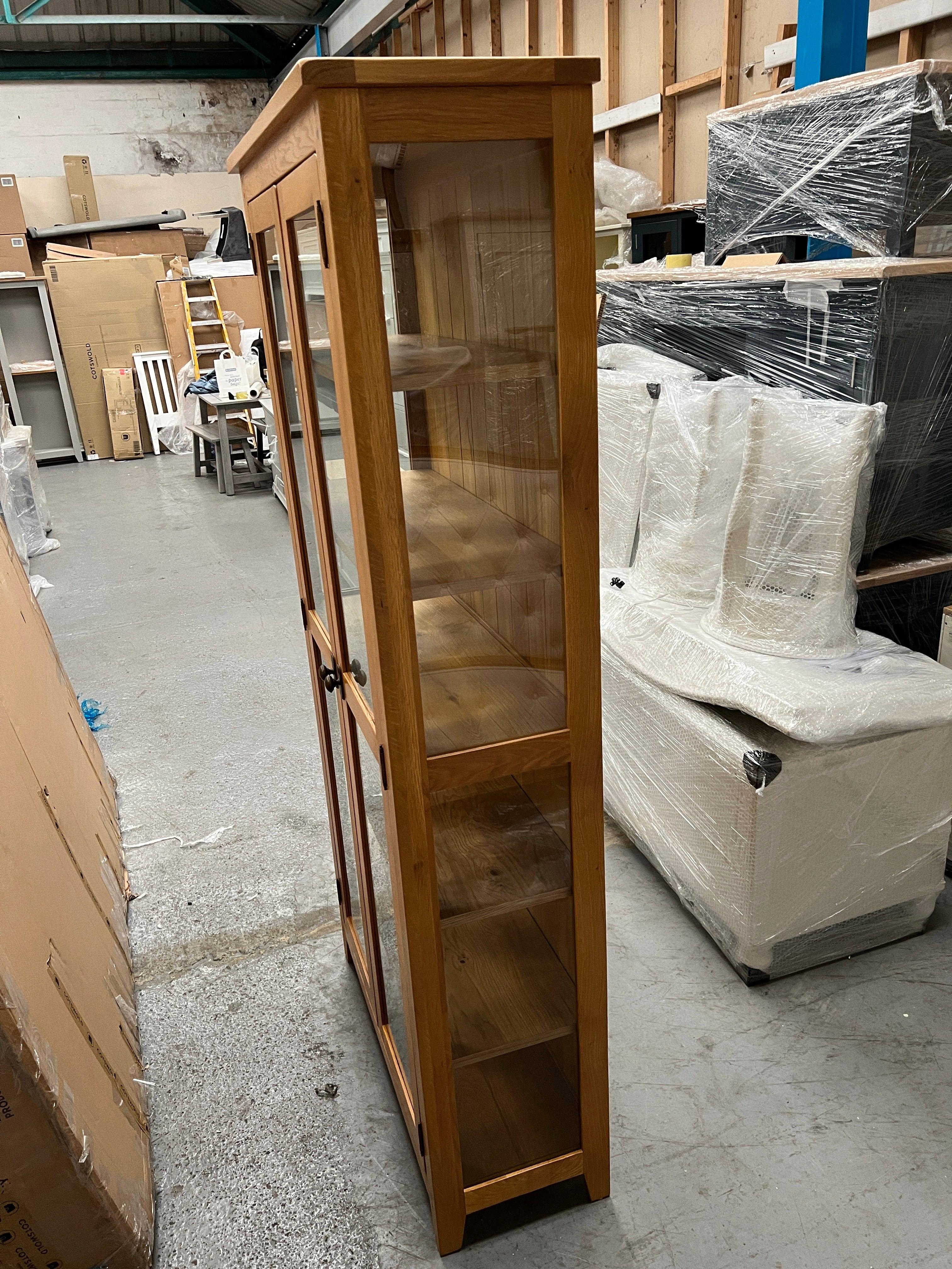OAKLAND RUSTIC OAK
New Glass Display Cabinet Quality Furniture Clearance Ltd