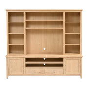 Inglesham Whitewash Oak TV and Media Storage Unit Quality Furniture Clearance Ltd