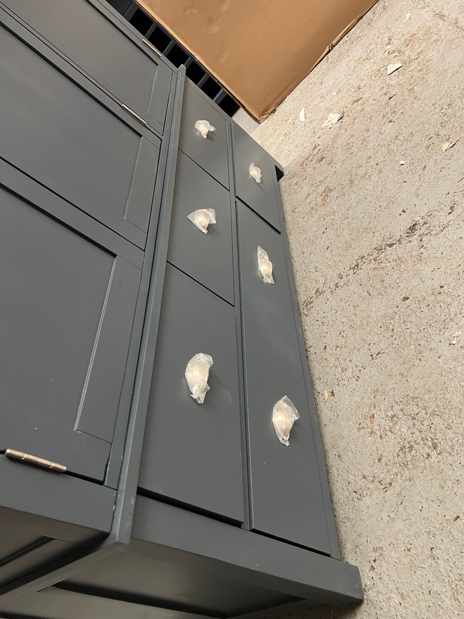 Hampshire ‘Country Life’ Triple Larder - Blue Quality Furniture Clearance Ltd