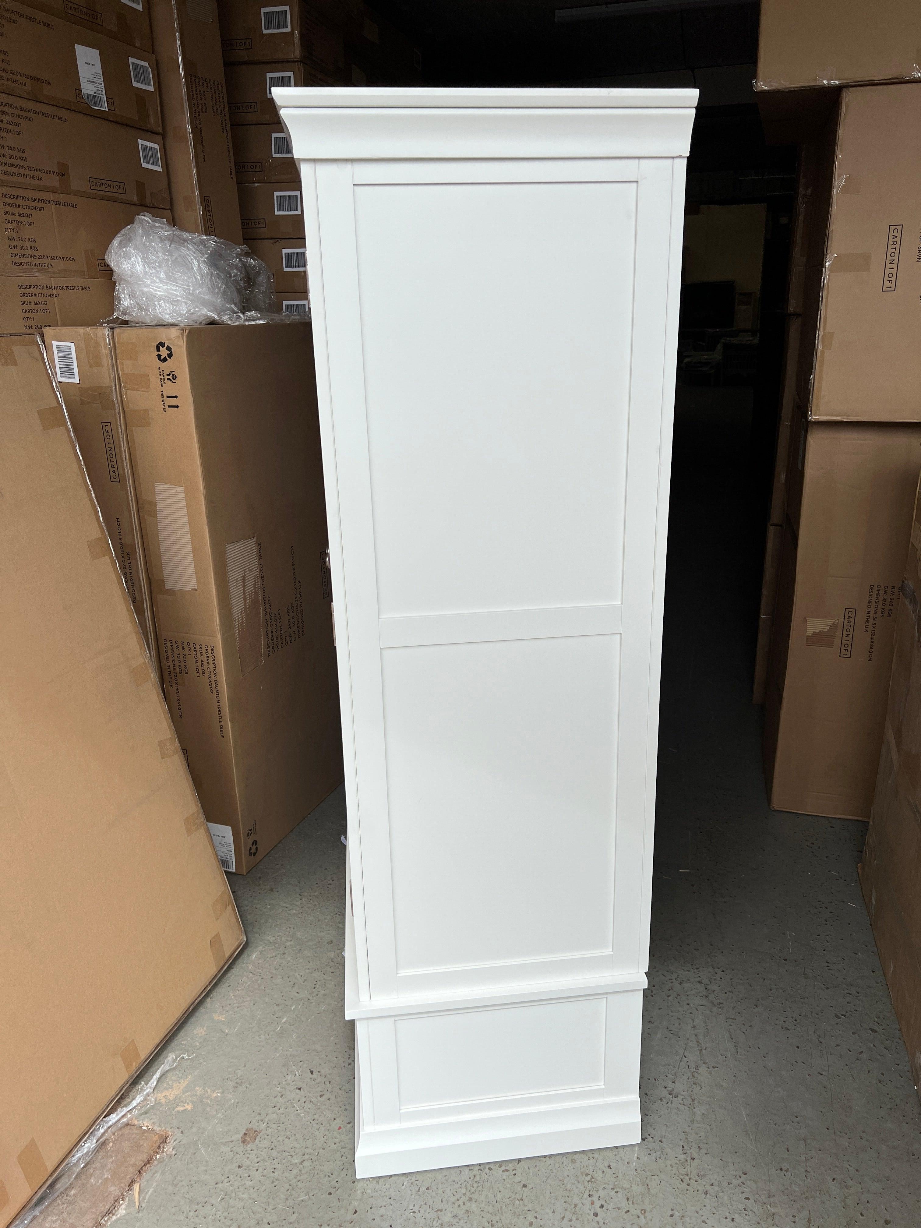Chantilly warm white double wardrobe. furniture delivered