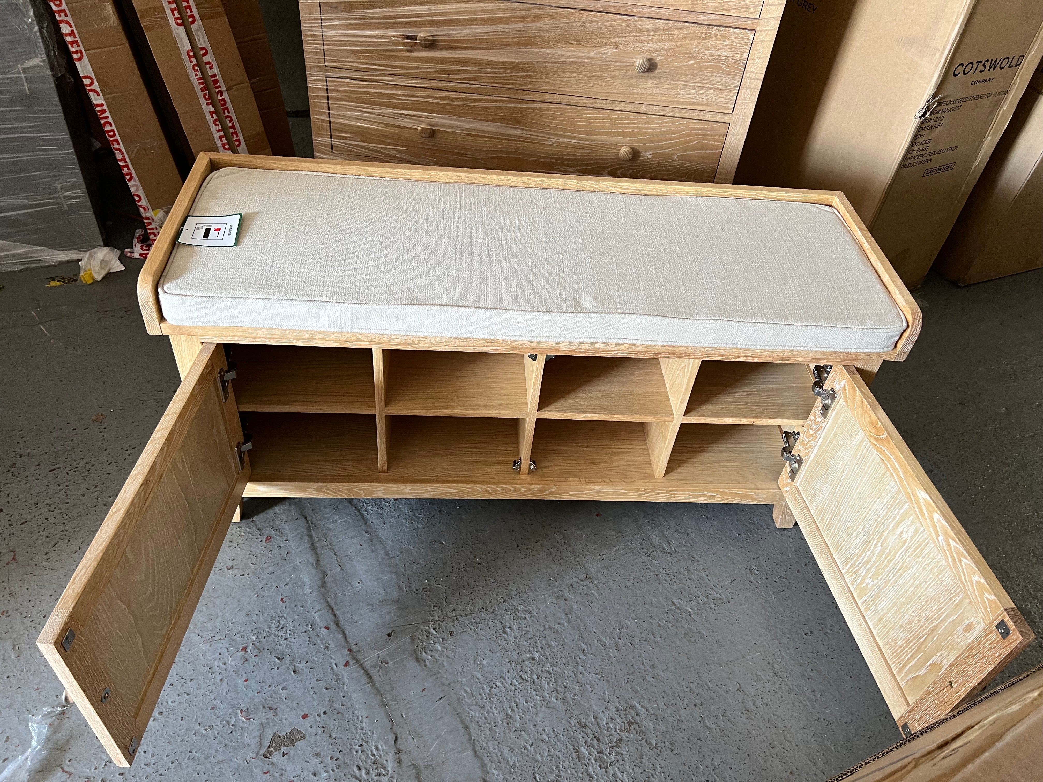 INGLESHAM WHITEWASH OAK
Hidden Shoe Cupboard Quality Furniture Clearance Ltd