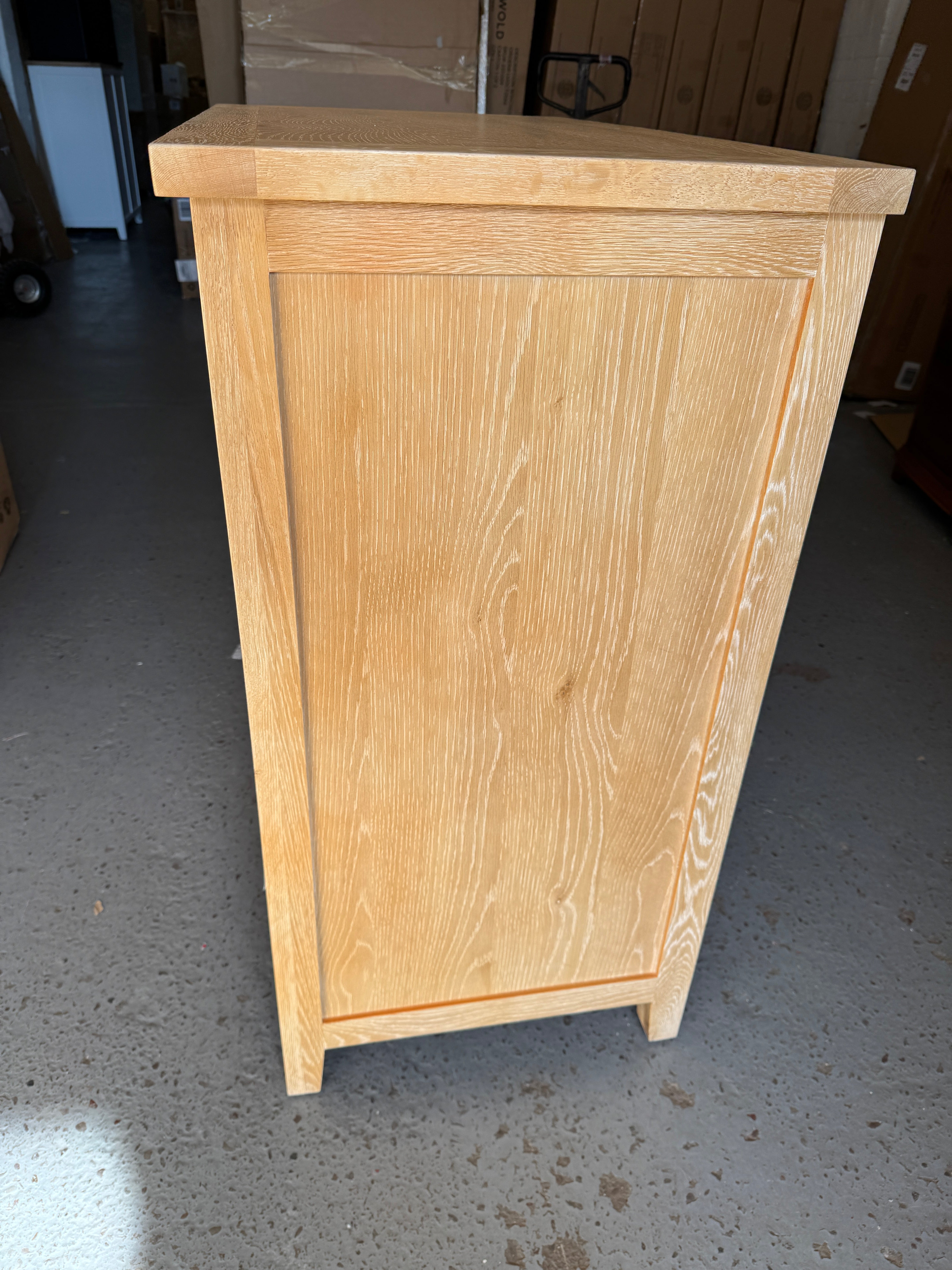 INGLESHAM WHITEWASH OAK 5 Drawer Chest Quality Furniture Clearance Ltd