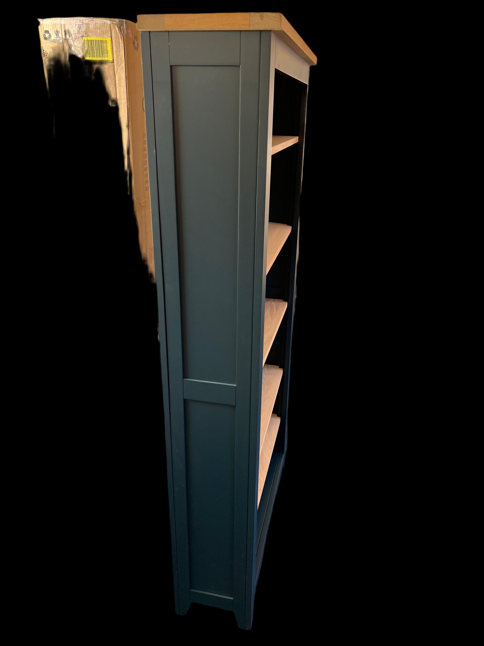 CHESTER MIDNIGHT BLUE Large Bookcase Quality Furniture Clearance Ltd