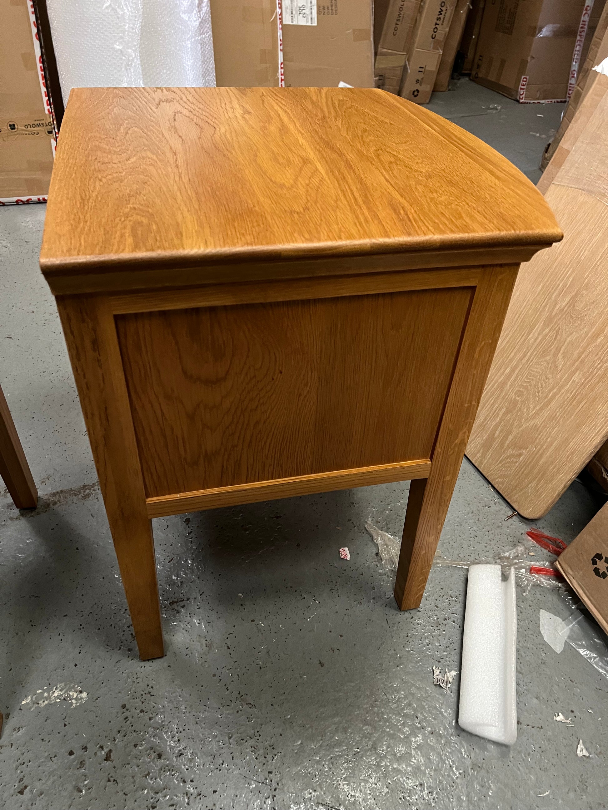 Set of 2 Winchcombe Oiled Oak 2 Drawer Bedside Table - Quality Furniture Clearance Ltd