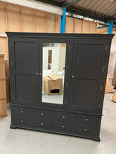 Load image into Gallery viewer, CHANTILLY DUSKY BLACK Grand Triple Wardrobe Quality Furniture Clearance Ltd
