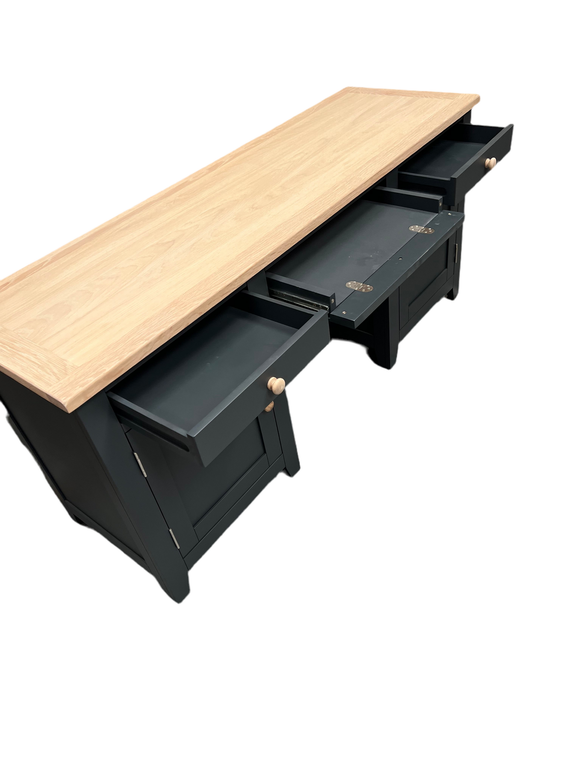 Chester Charcoal Double Pedestal Desk furniture delivered