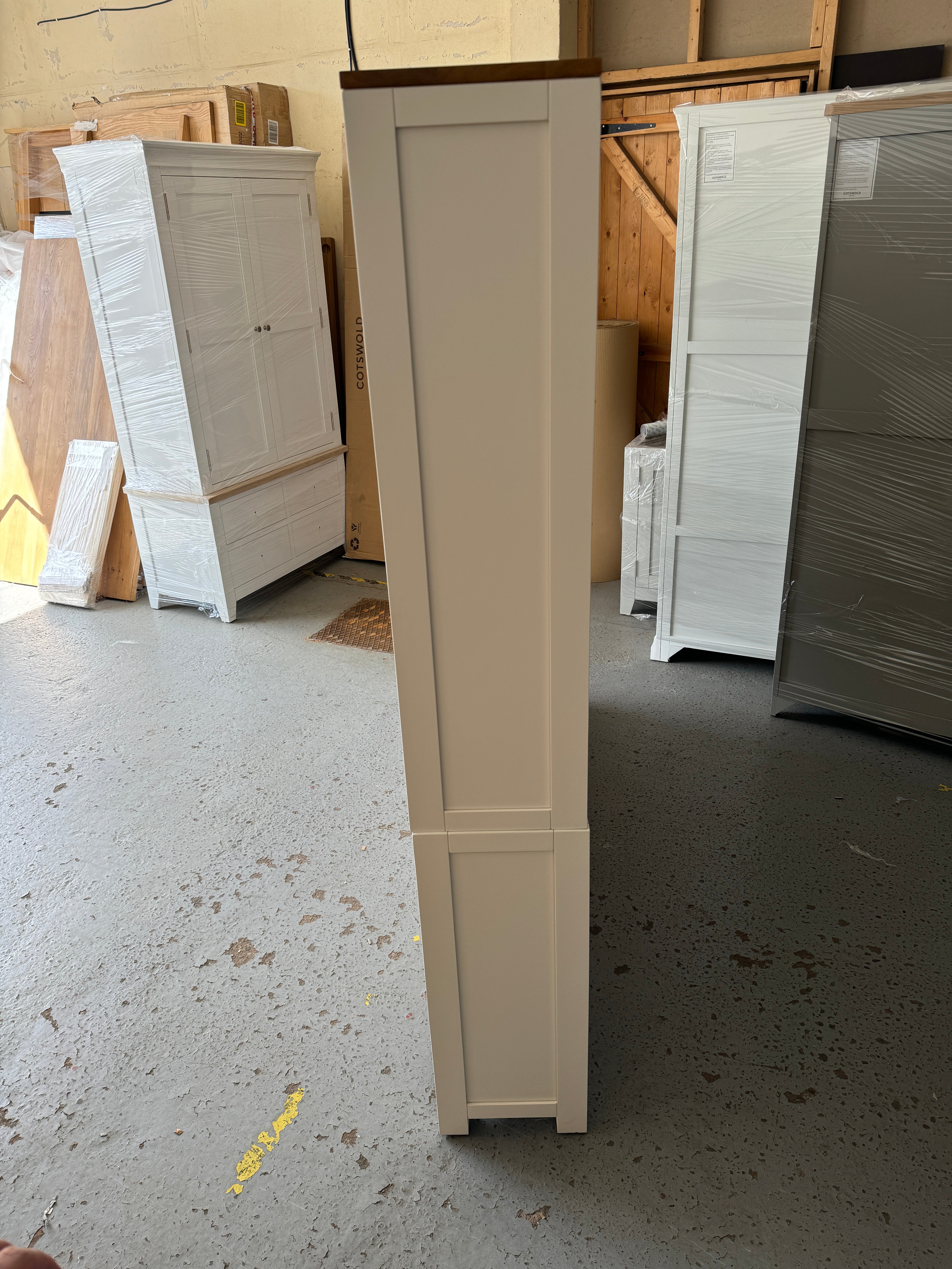 Chalford Warm White Library Cabinet Quality Furniture Clearance Ltd