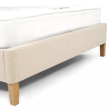 Load image into Gallery viewer, CECILY
Sand Linen Double Upholstered Bed Quality Furniture Clearance Ltd
