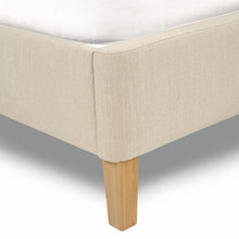 Load image into Gallery viewer, CECILY
Sand Linen Double Upholstered Bed Quality Furniture Clearance Ltd
